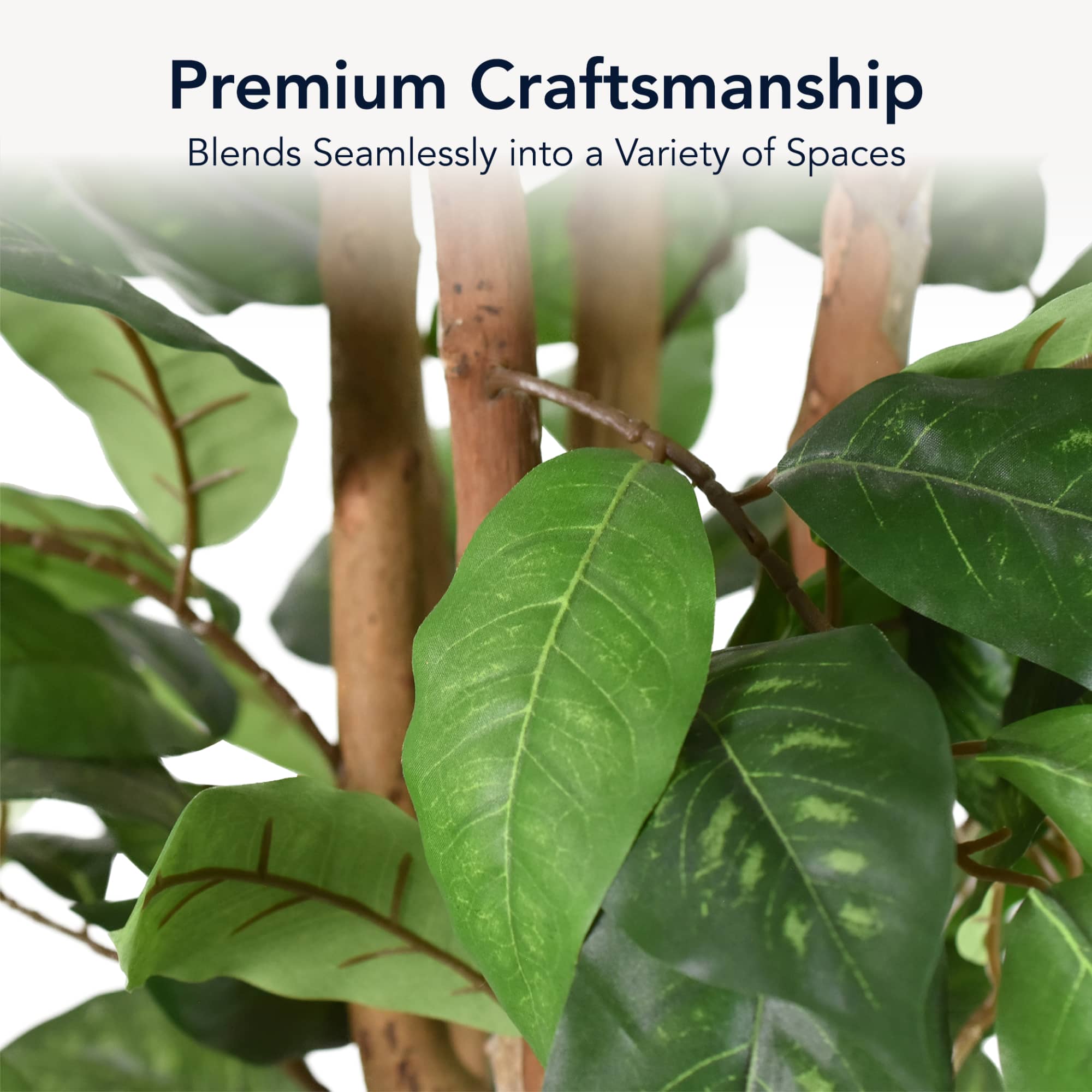 American Art Decor 5ft Artificial Coffee Tree in Cement Pot Faux Plant