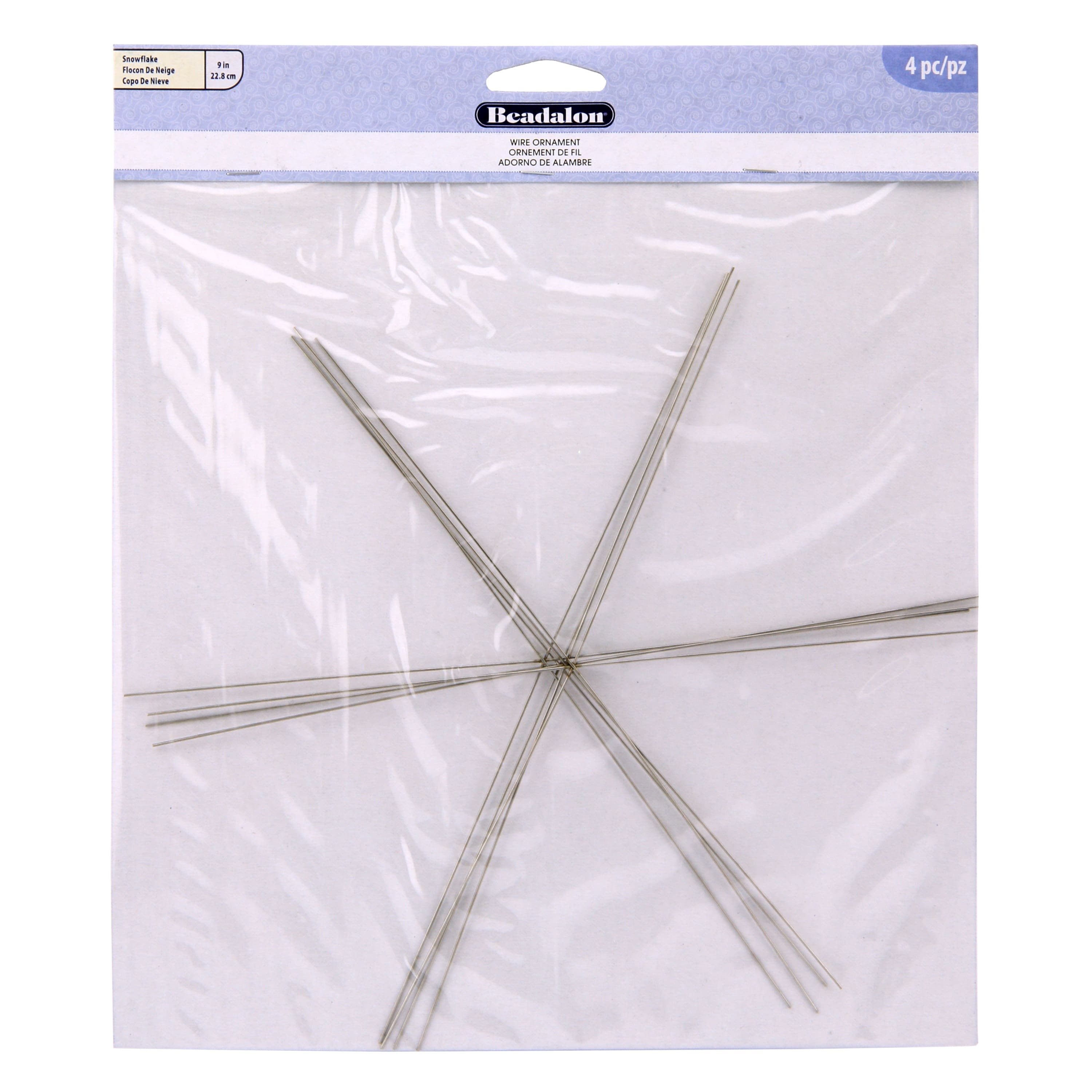 Beadalon® 4ct. 9" Wire Snowflake Ornament Forms