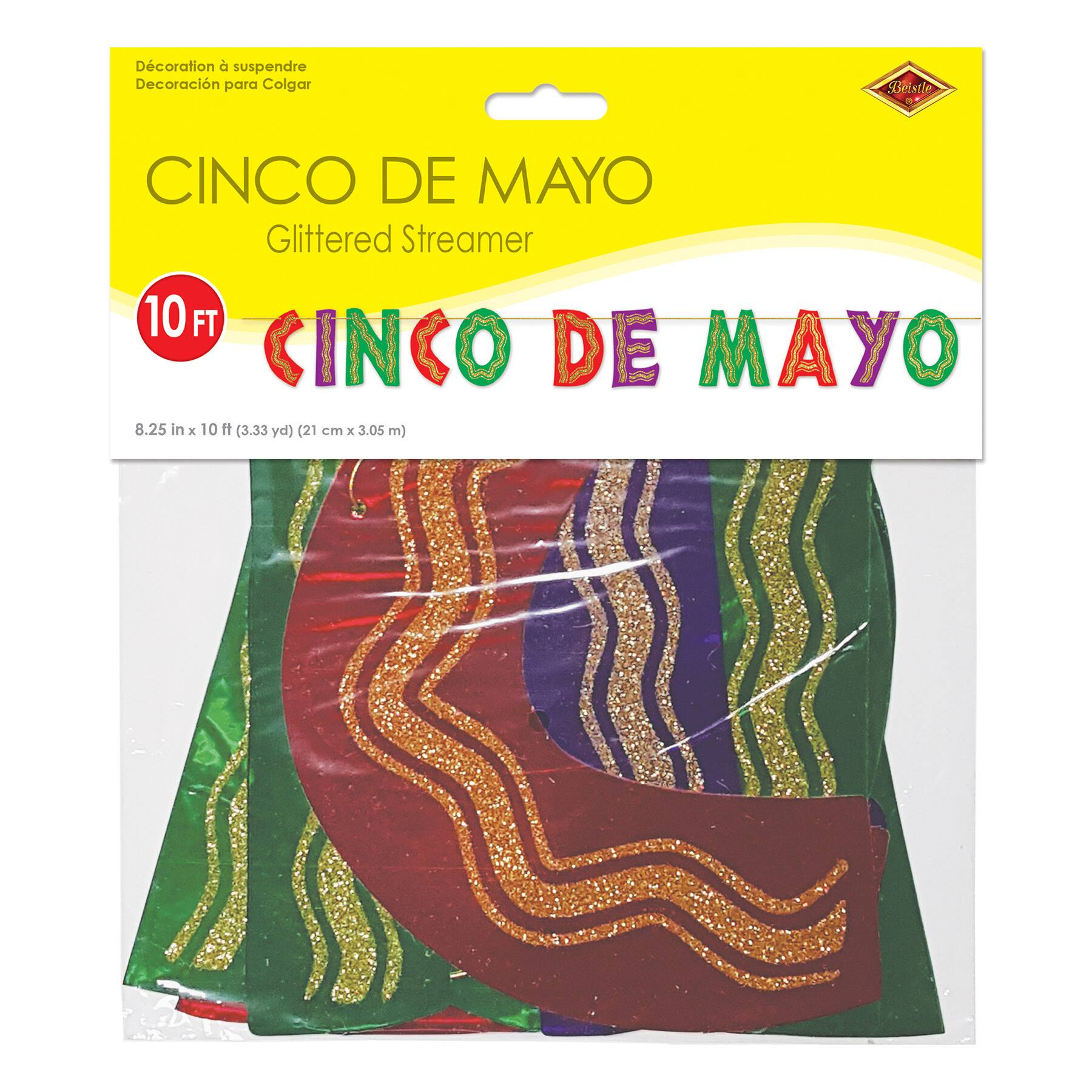 Beistle 10ft. Glittered Cinco De Mayo Streamer