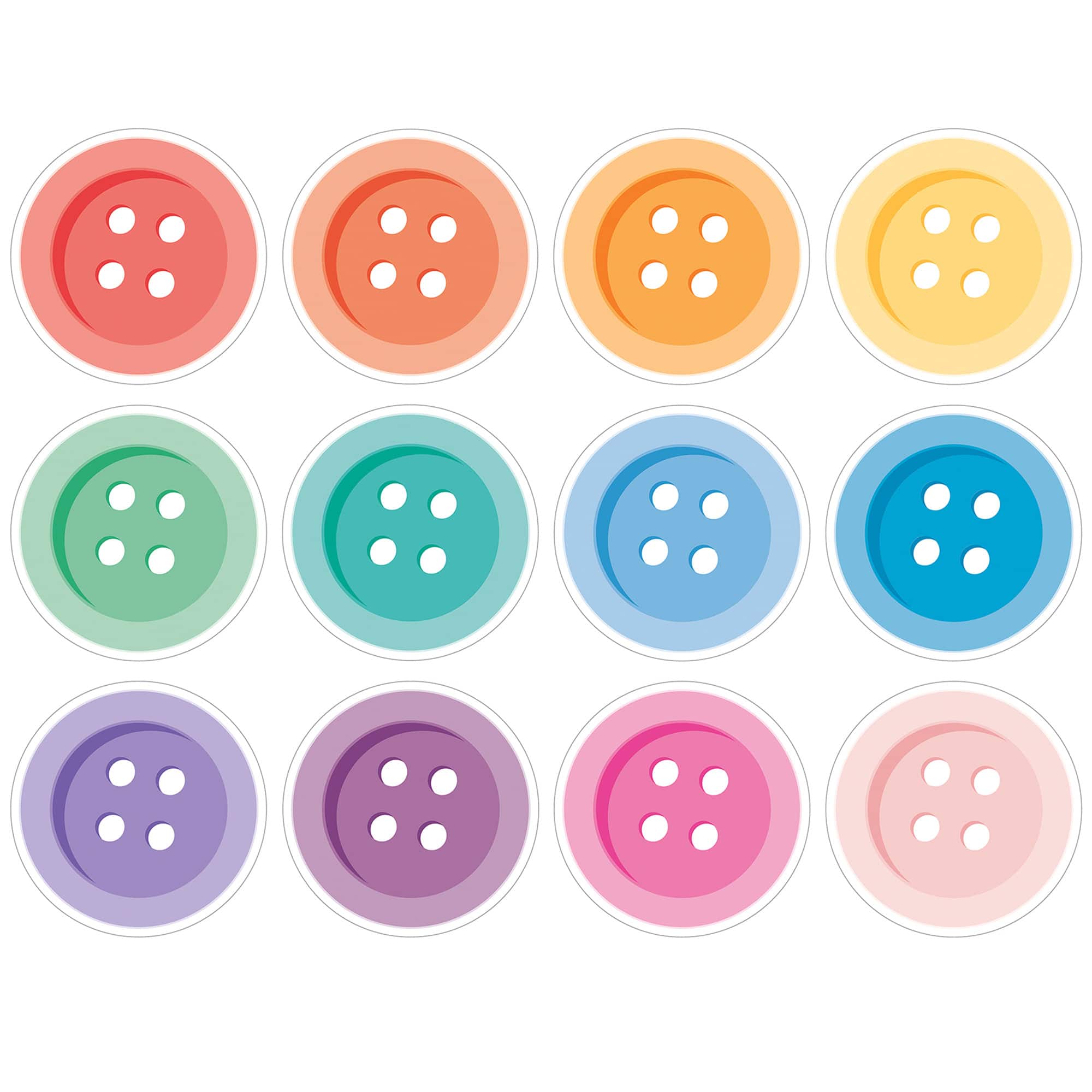 Carson Dellosa® Education Crafty & Cool Buttons Cutouts, 6 Packs of 36