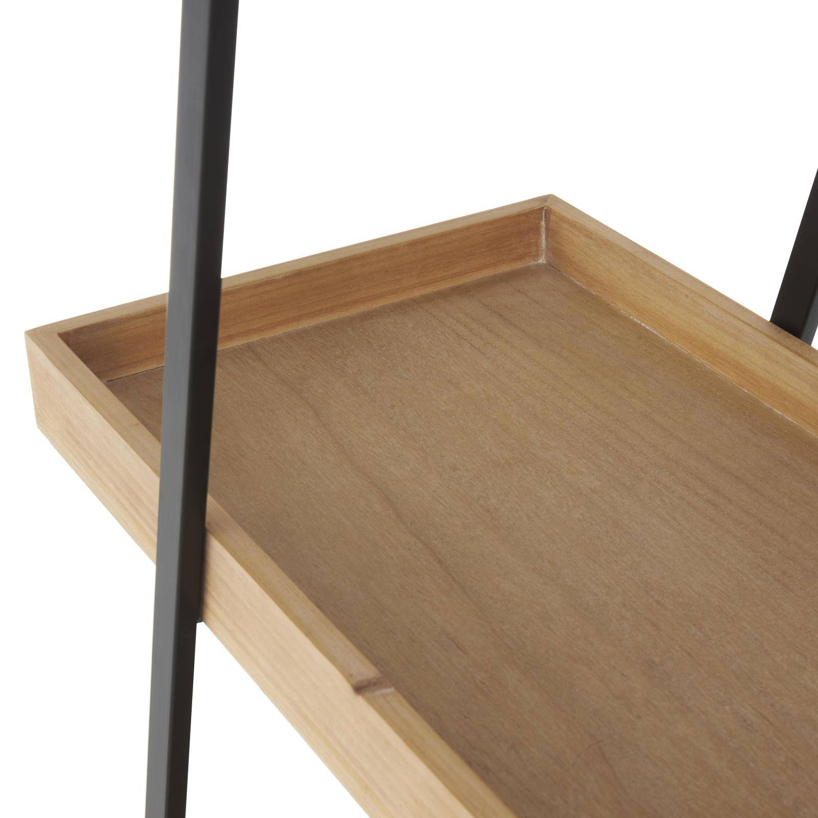 42" x 60" Black Metal 3 Shelf Storage Shelving Unit with Triangle Frame