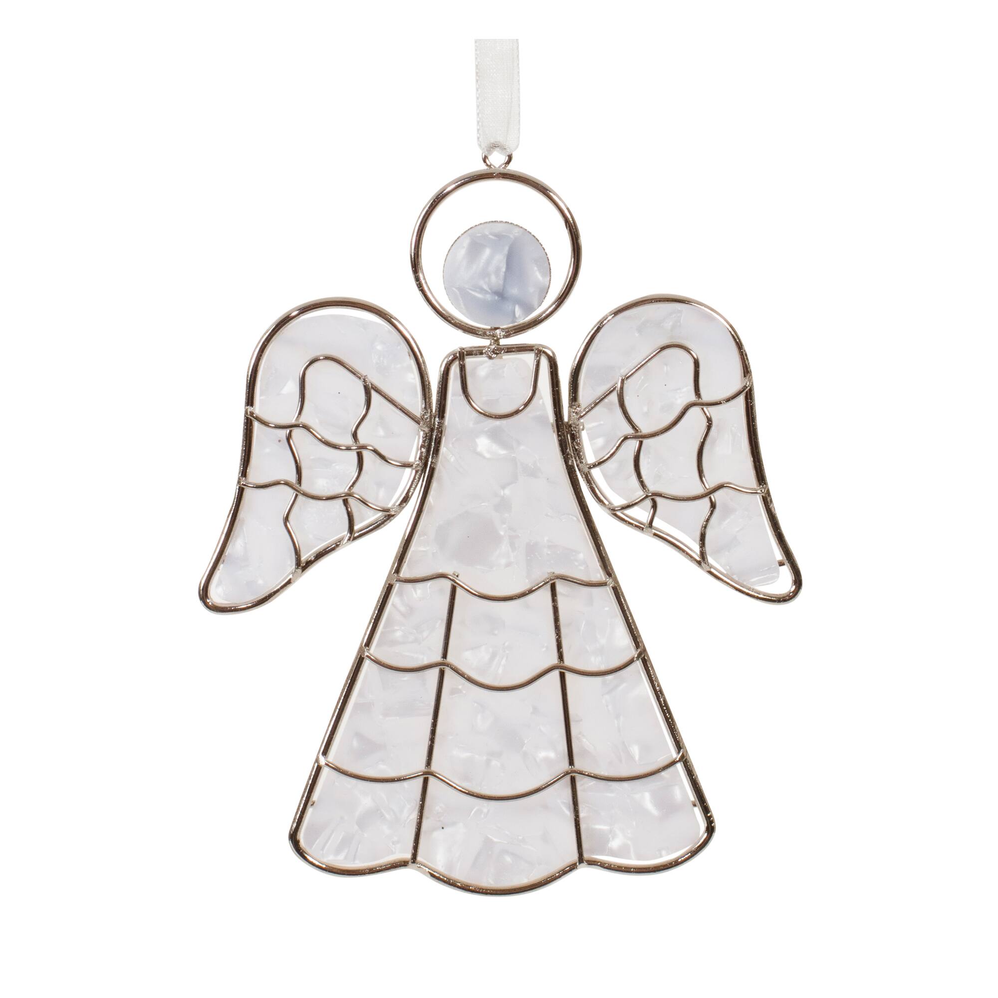 5" Metal Framed Angel Ornament Set