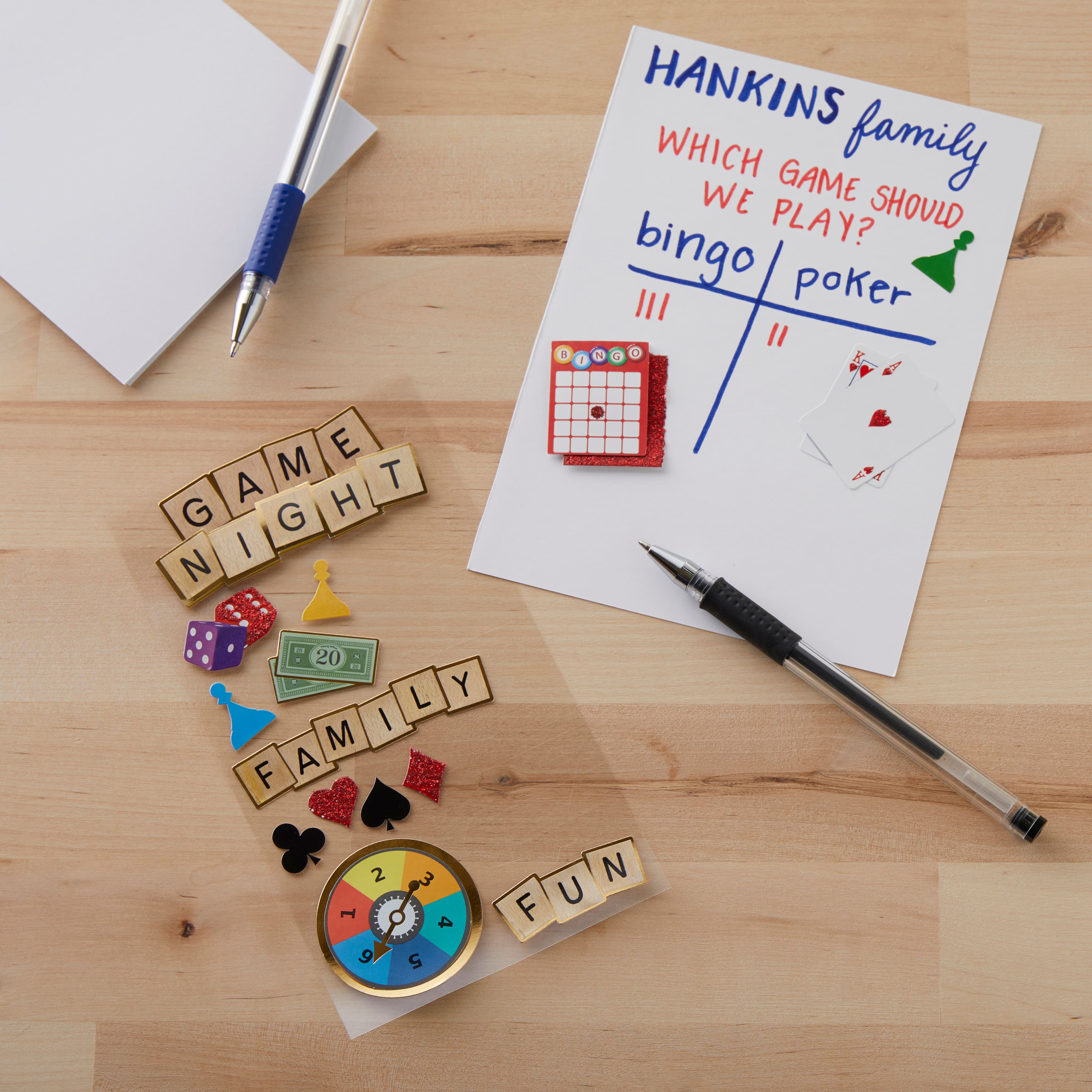 12 Pack: Game Night Dimensional Stickers by Recollections™