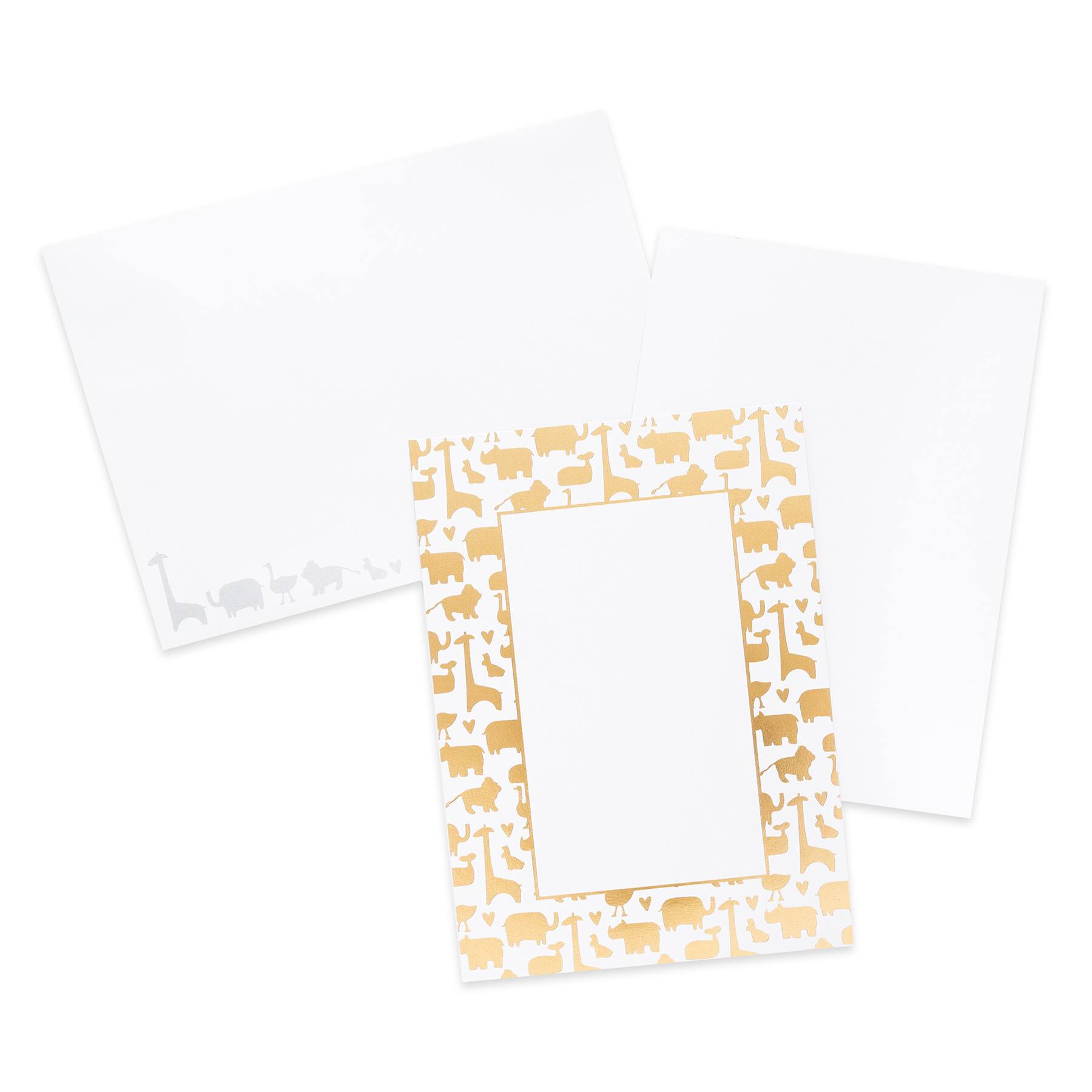 Gold Animals Flat Cards & Envelopes by Recollections™, 5" x 7"