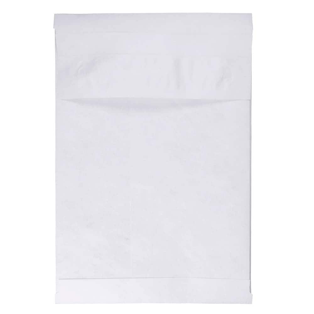 JAM Paper 9" x 12" x 2" White Tyvek Peel & Seal Closure Envelopes, 250ct.