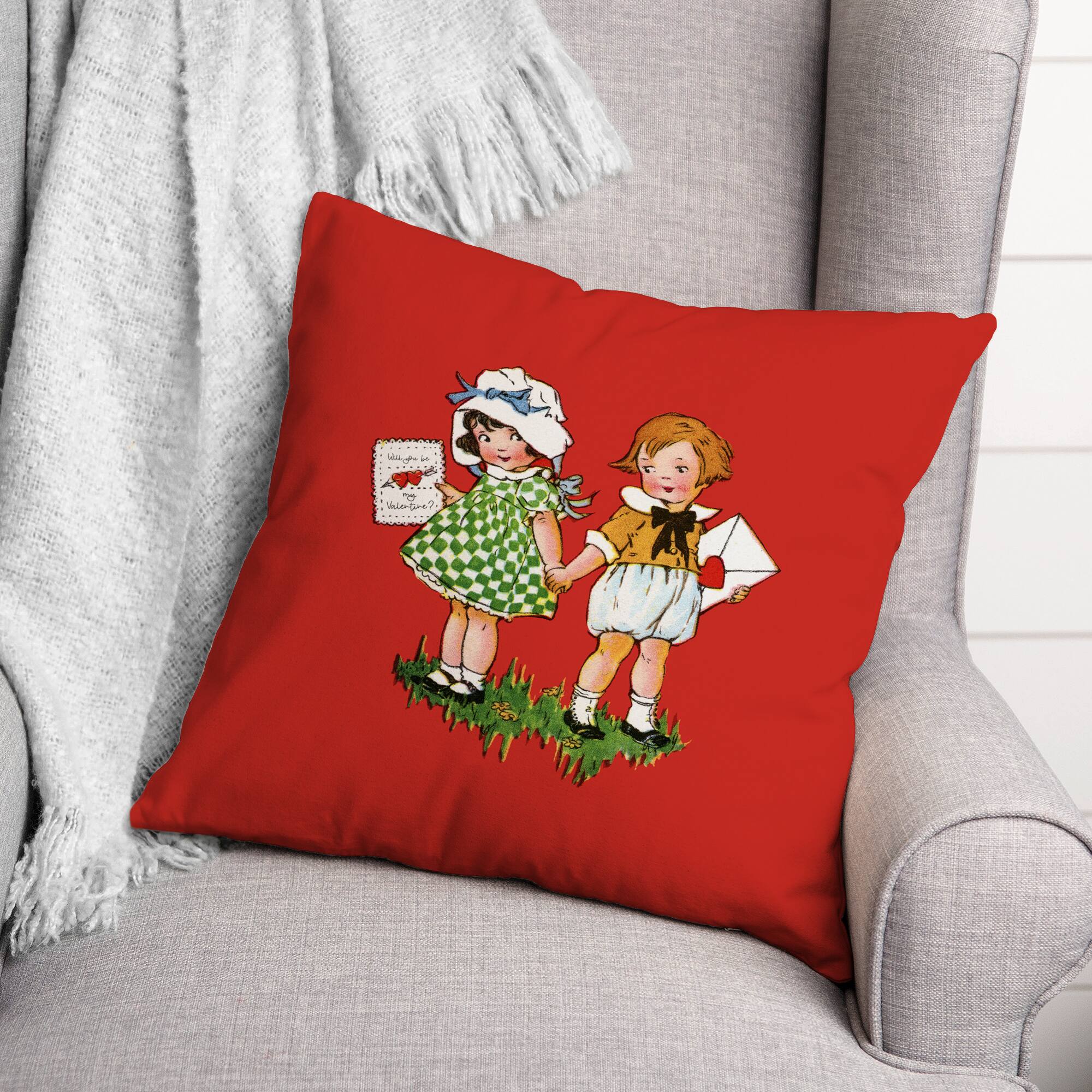 Be My Valentine 18" x 18" Throw Pillow