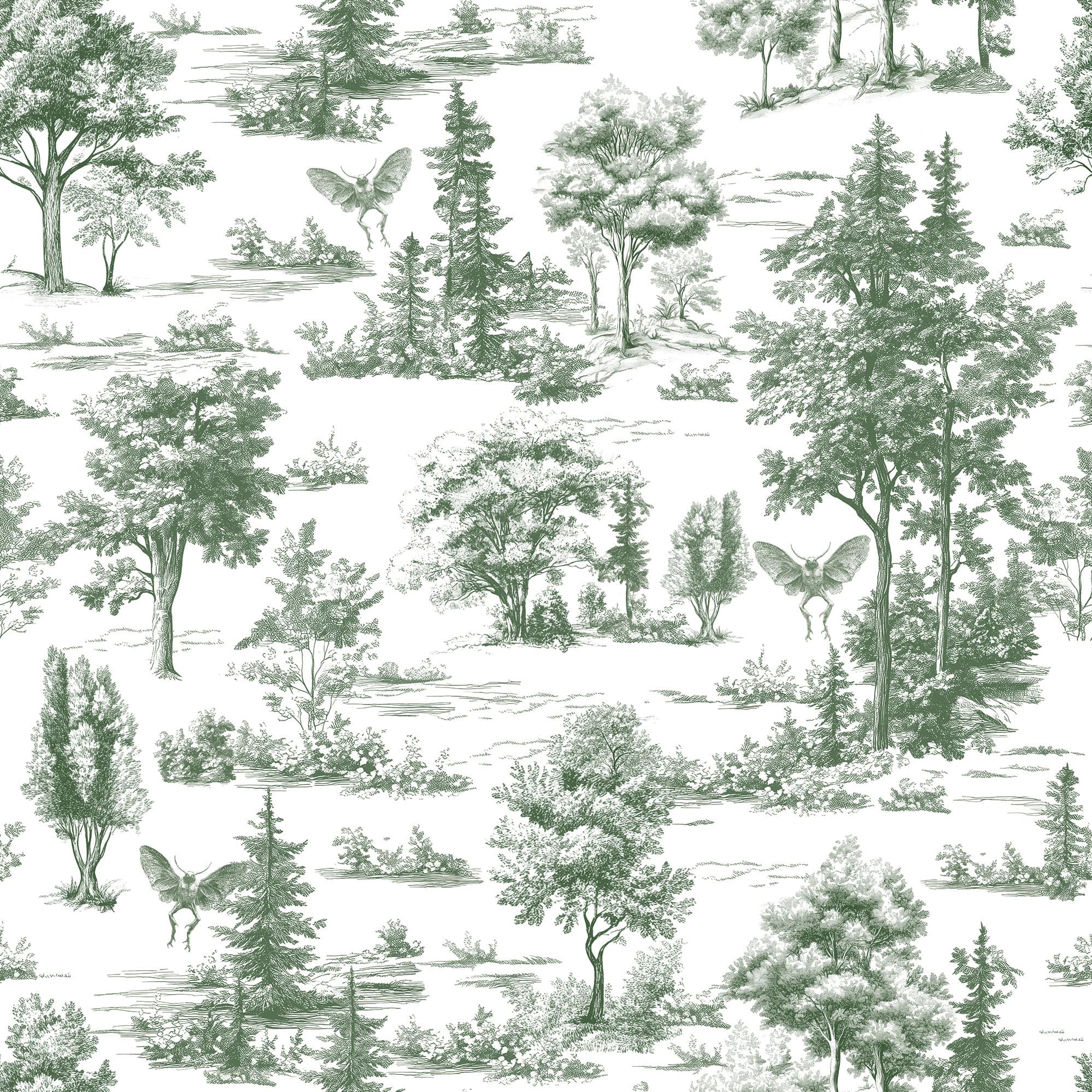 Designs Direct Mothman Novelty Toile Peel & Stick Wallpaper