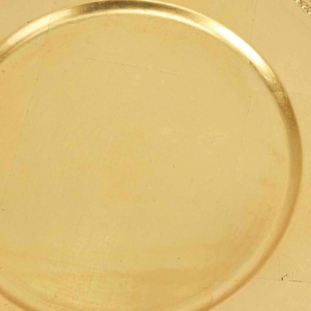 13" Gold Melamine Plastic Chargers, 8ct.