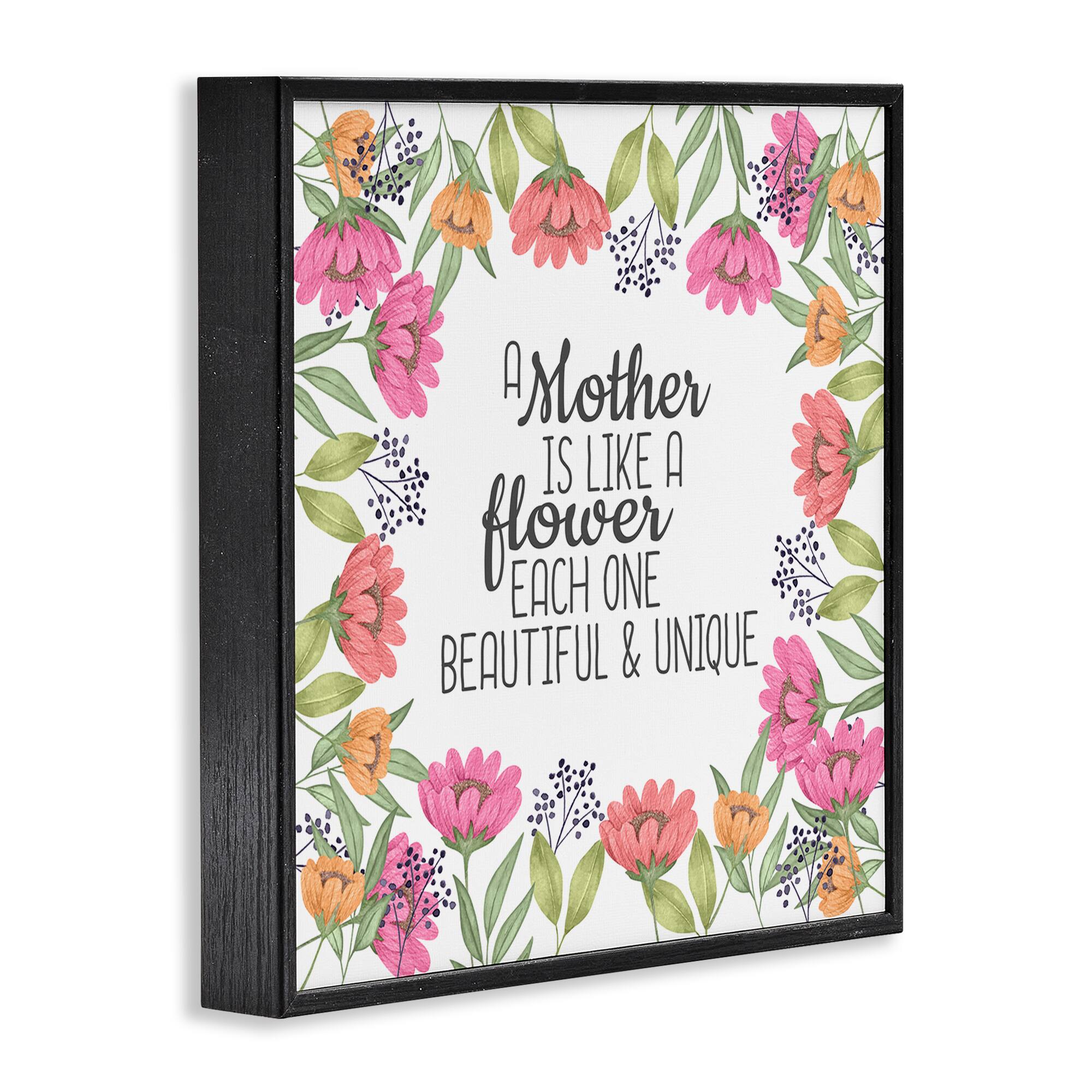 Stupell Industries Mom Beautiful & Unique Framed Giclee Art