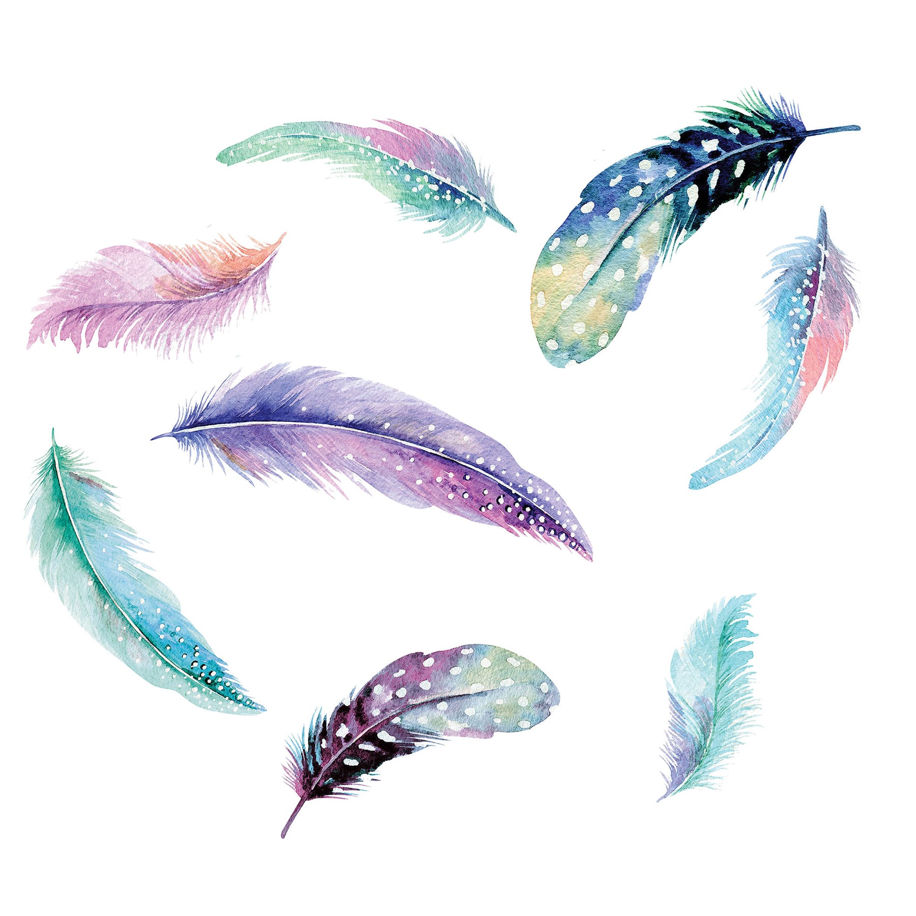 WallPops Celestial Feathers Wall Art Kit