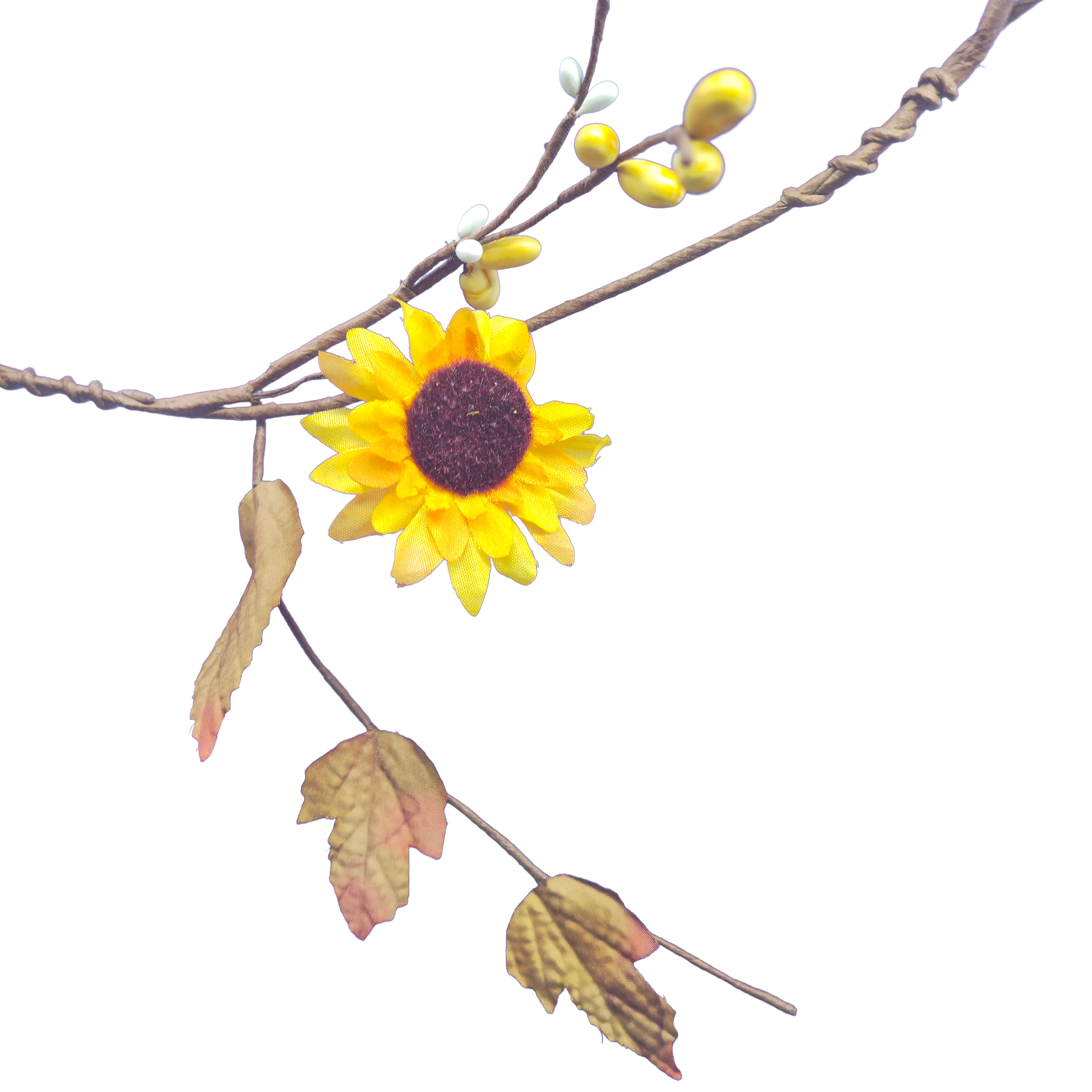 5ft. Yellow Sunflower & Mushroom Coiled Garland by Ashland®