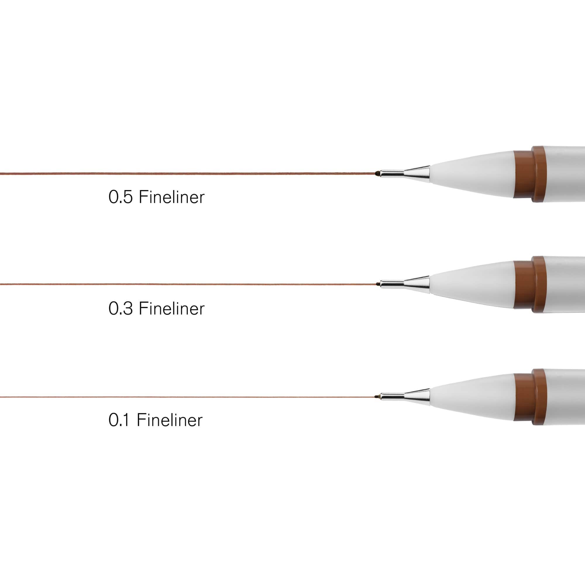 Winsor & Newton™ 3 Piece Sepia Fineliner Set