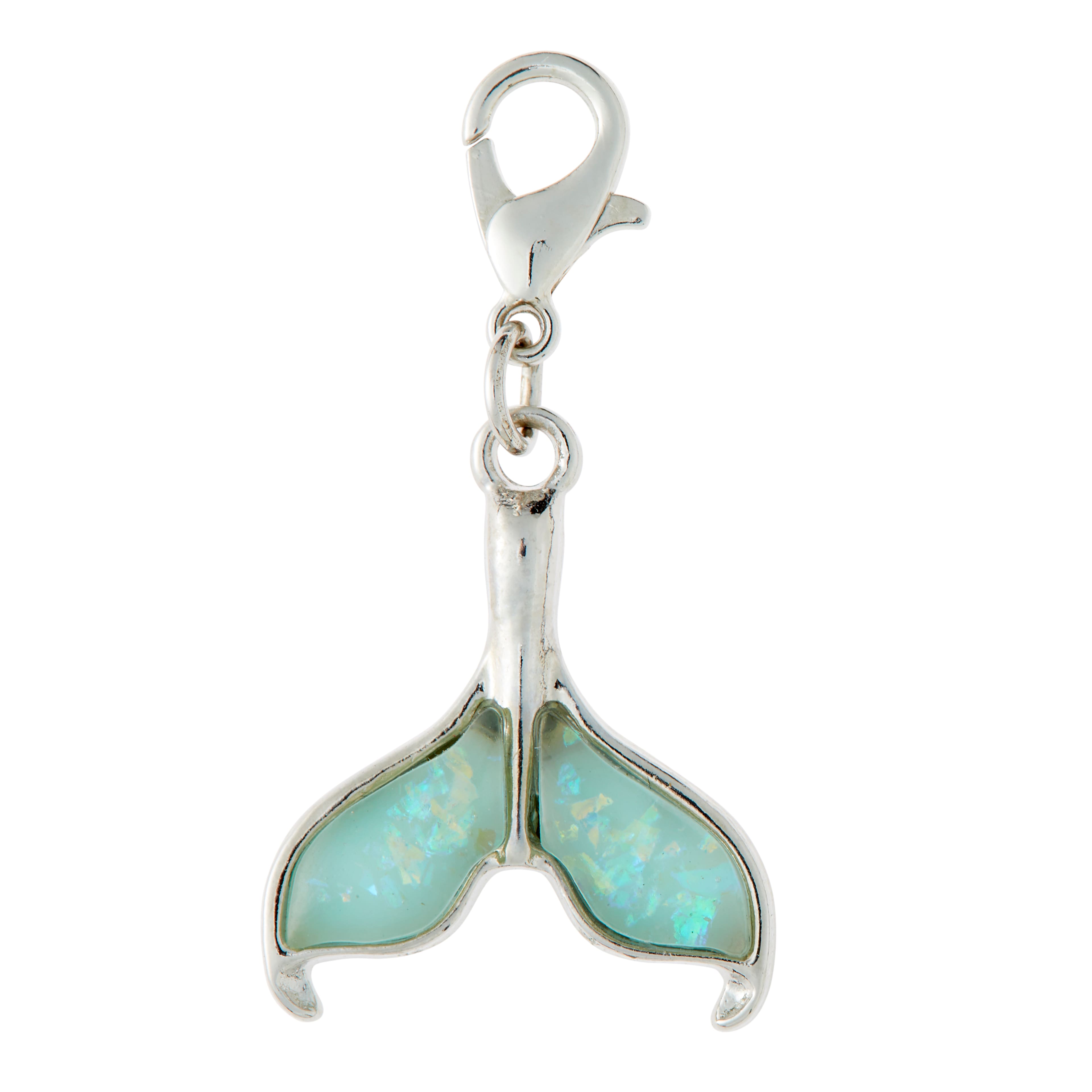 Charmalong™ Rhodium Mermaid Charm by Bead Landing™