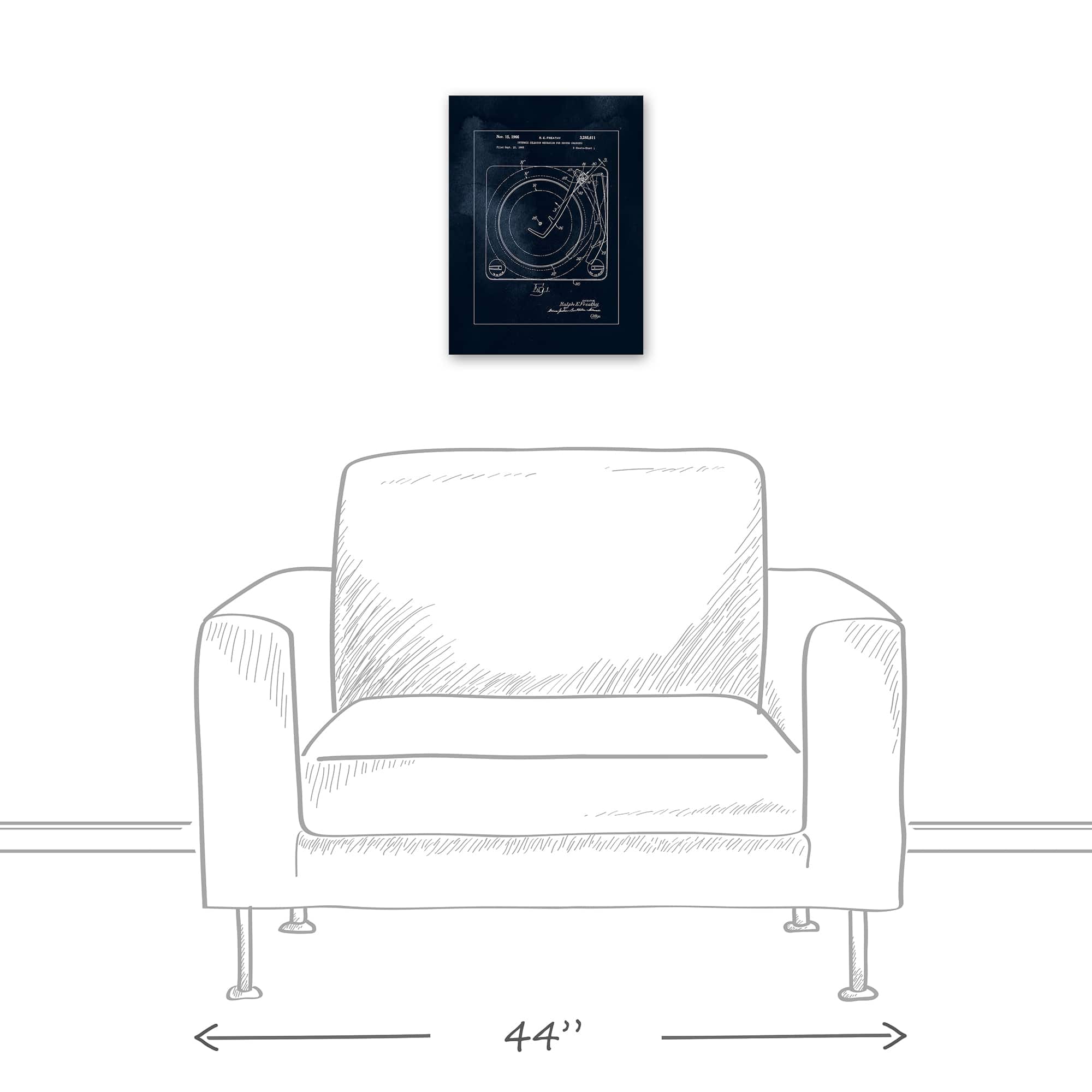 Record Player Changer 12" x 16" Canvas Wall Art
