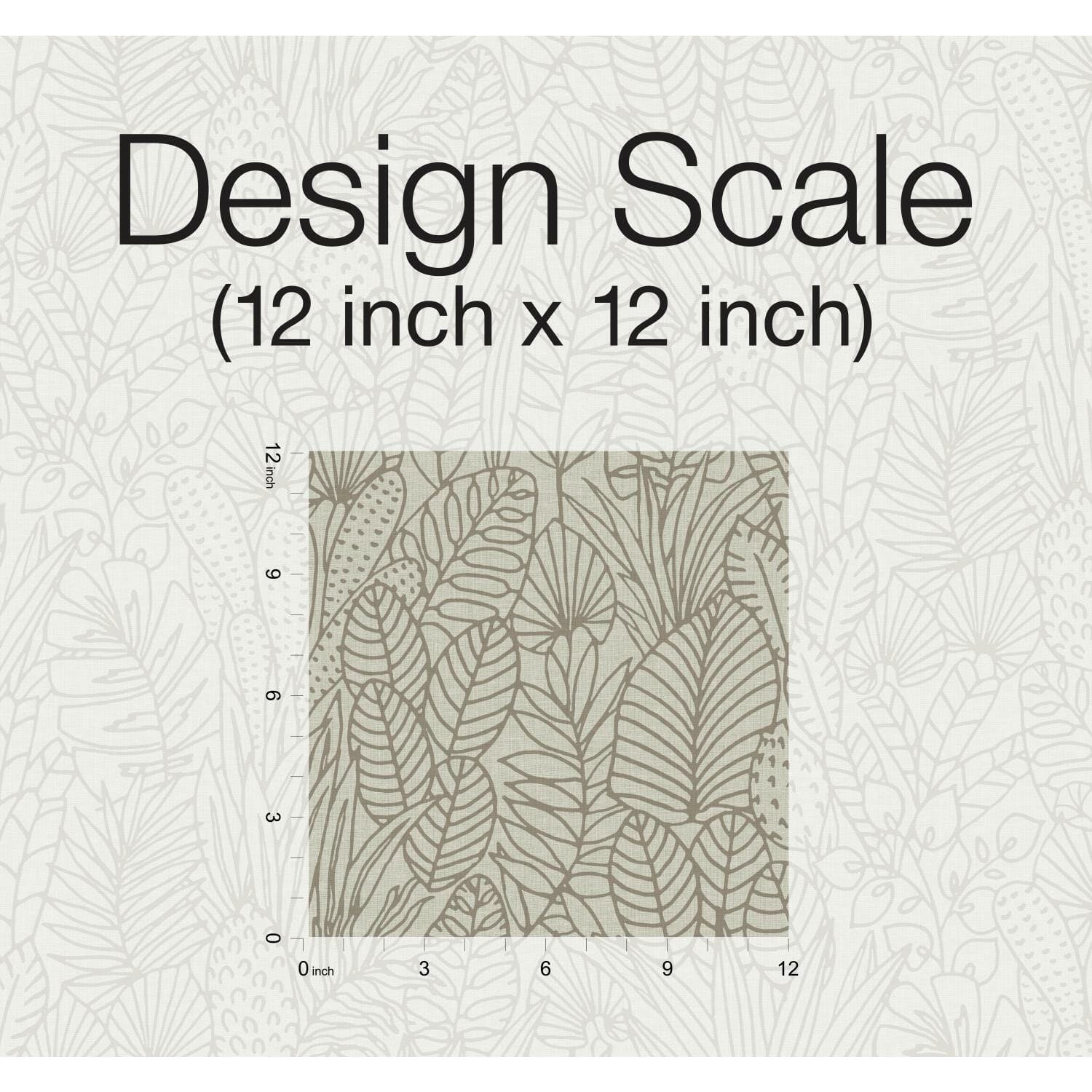 RoomMates Tropical Leaves Sketch Peel & Stick Wallpaper