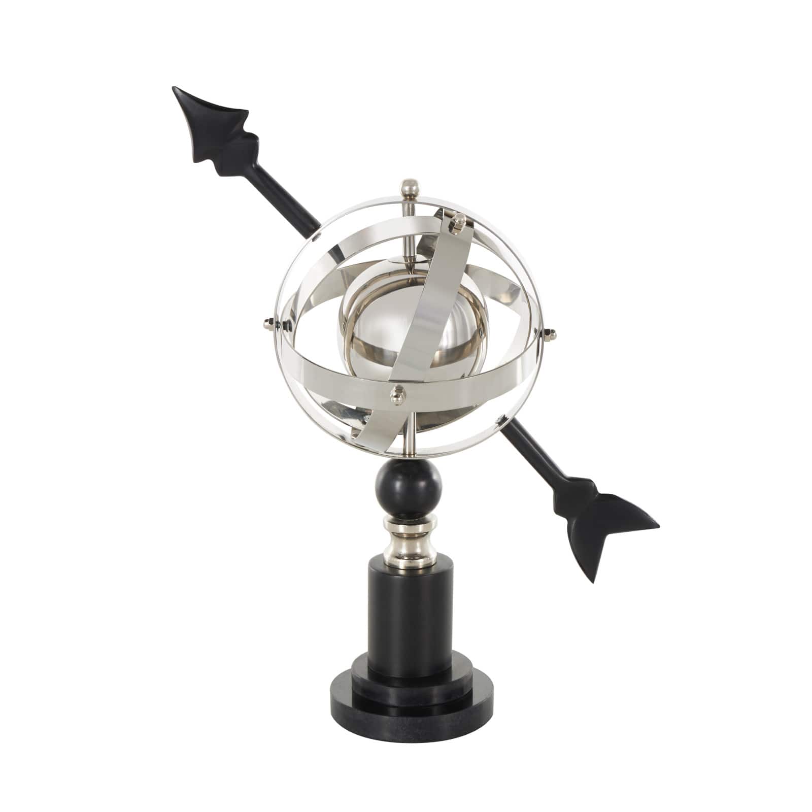 Black Stainless Steel Metal Armillary Globe
