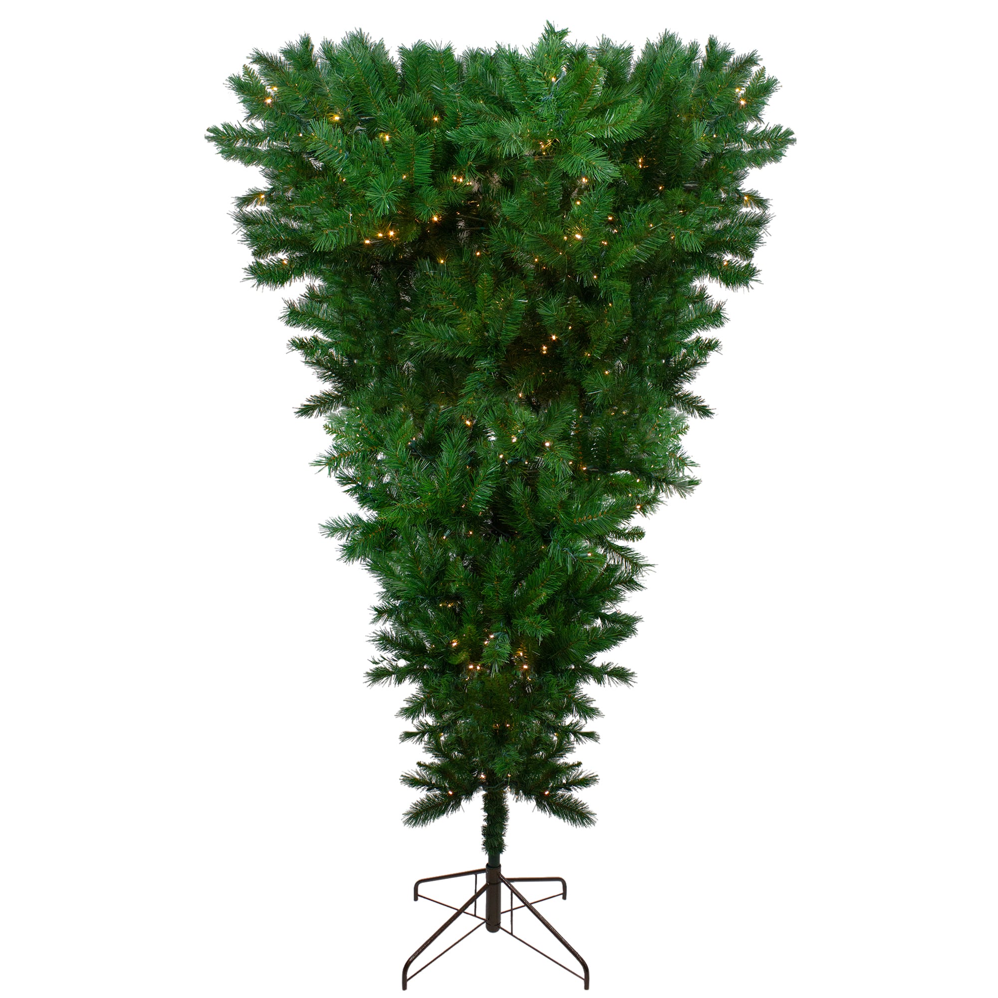 9ft. Pre-lit Sugar Pine Upside Down Artificial Christmas Tree, Clear LED Lights