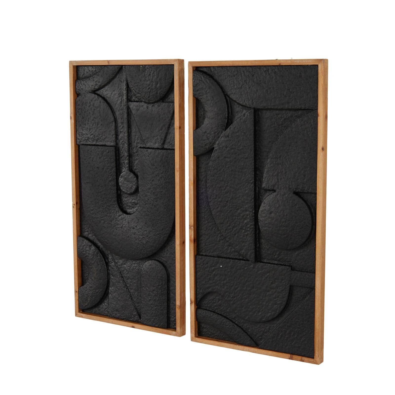 16" x 31.5" Black Metal Geometric Wall Décor, 2ct.