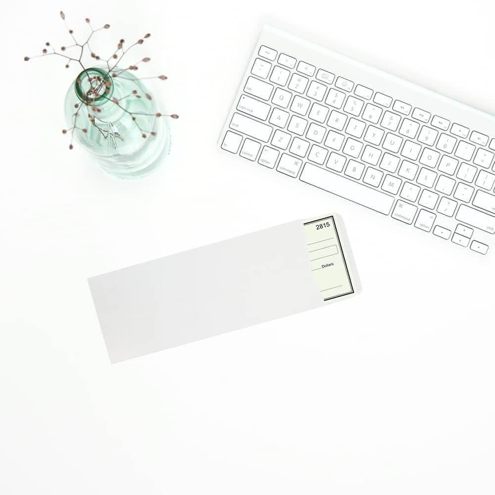 JAM Paper 4.12" x 9.5" Bright White Wove Business Strathmore Envelopes