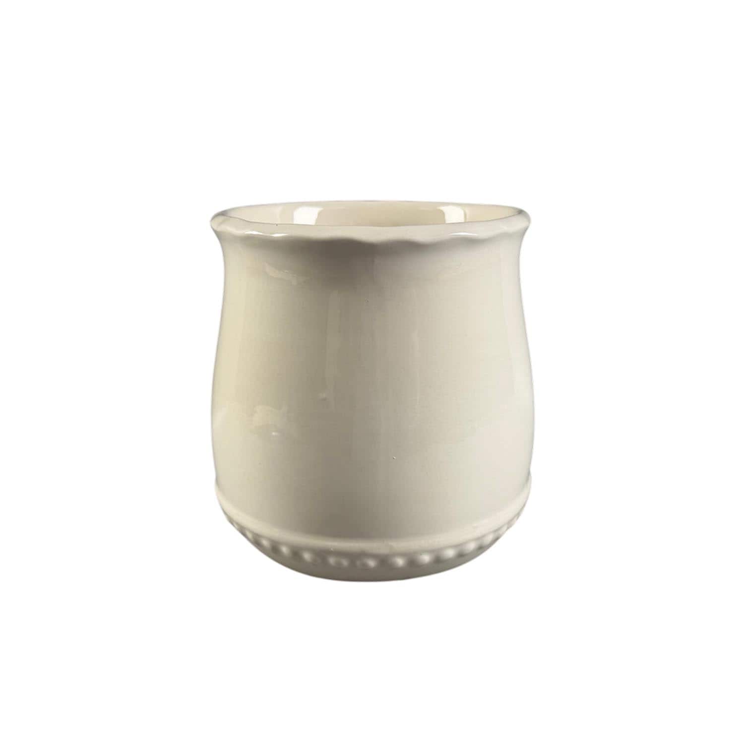 5" White Ceramic Pumpkin Pot by Ashland®
