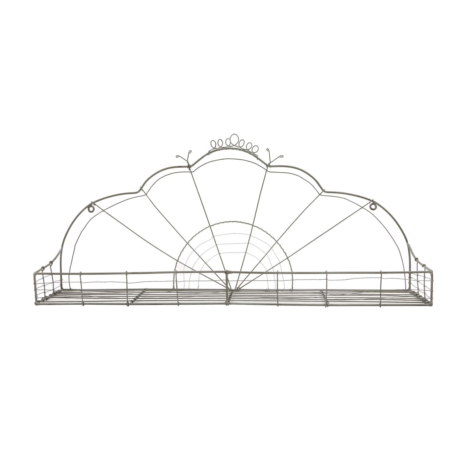 Hello Honey® 23.5" Silver Wire Scalloped Wall Shelf