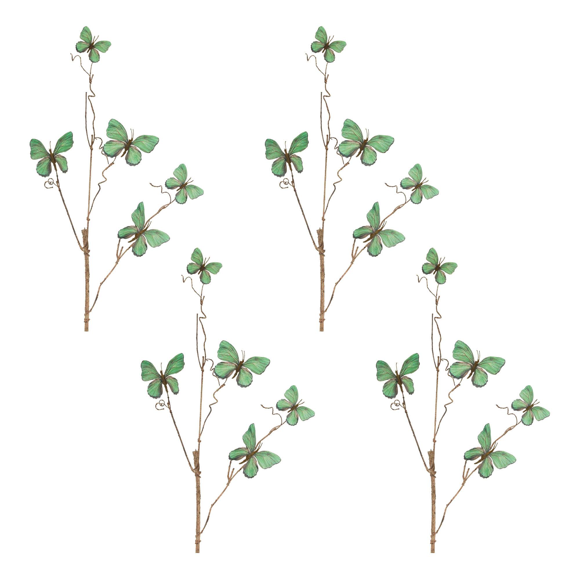 29" Green Butterfly Twig Sprays, 4ct.