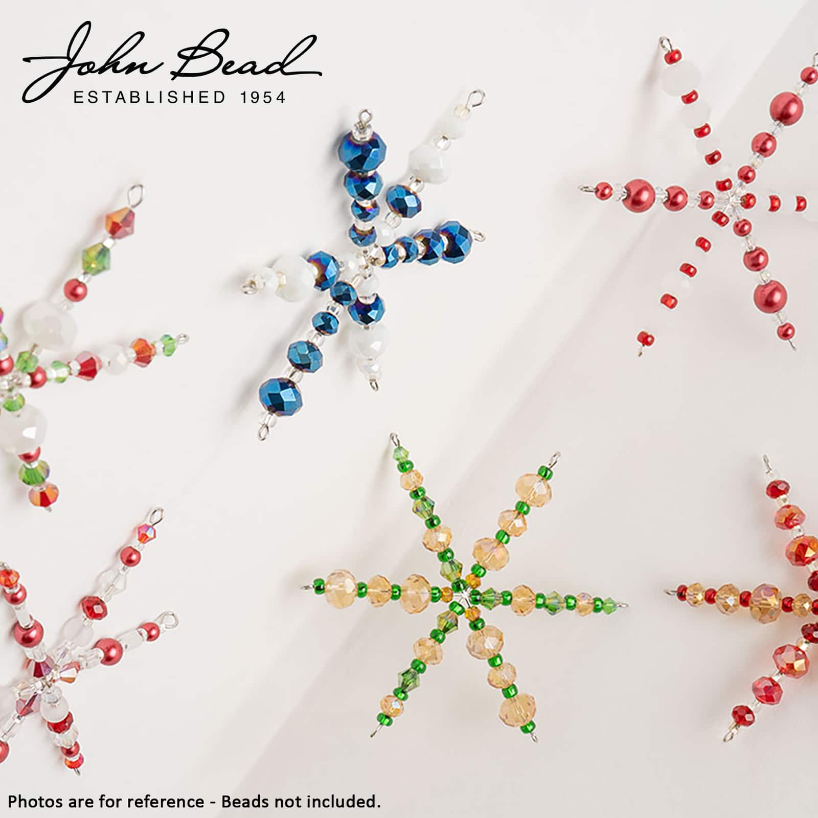 John Bead 3.75” Silver Snowflake Ornament Frames, 8ct.