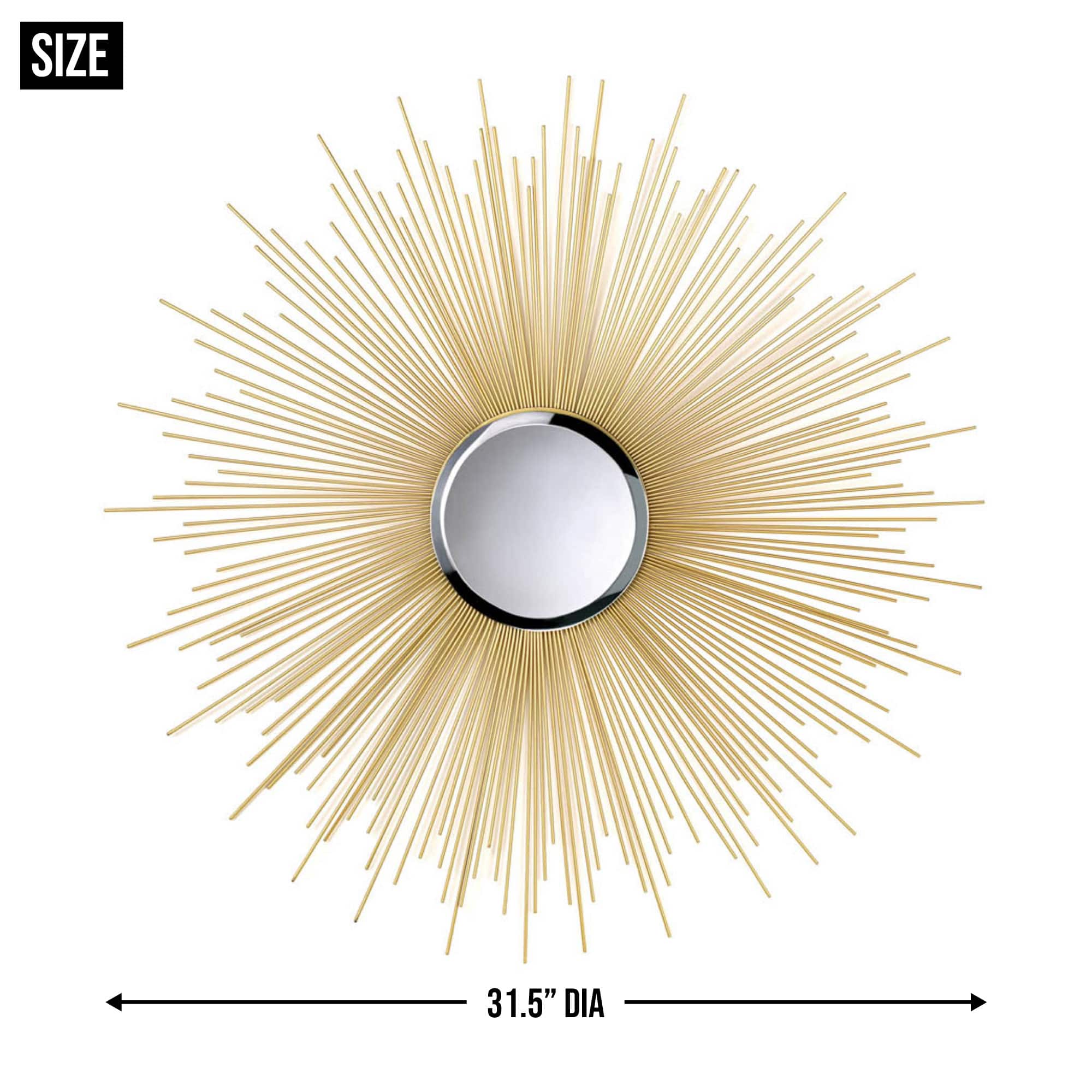 32" Golden Rays Mirror