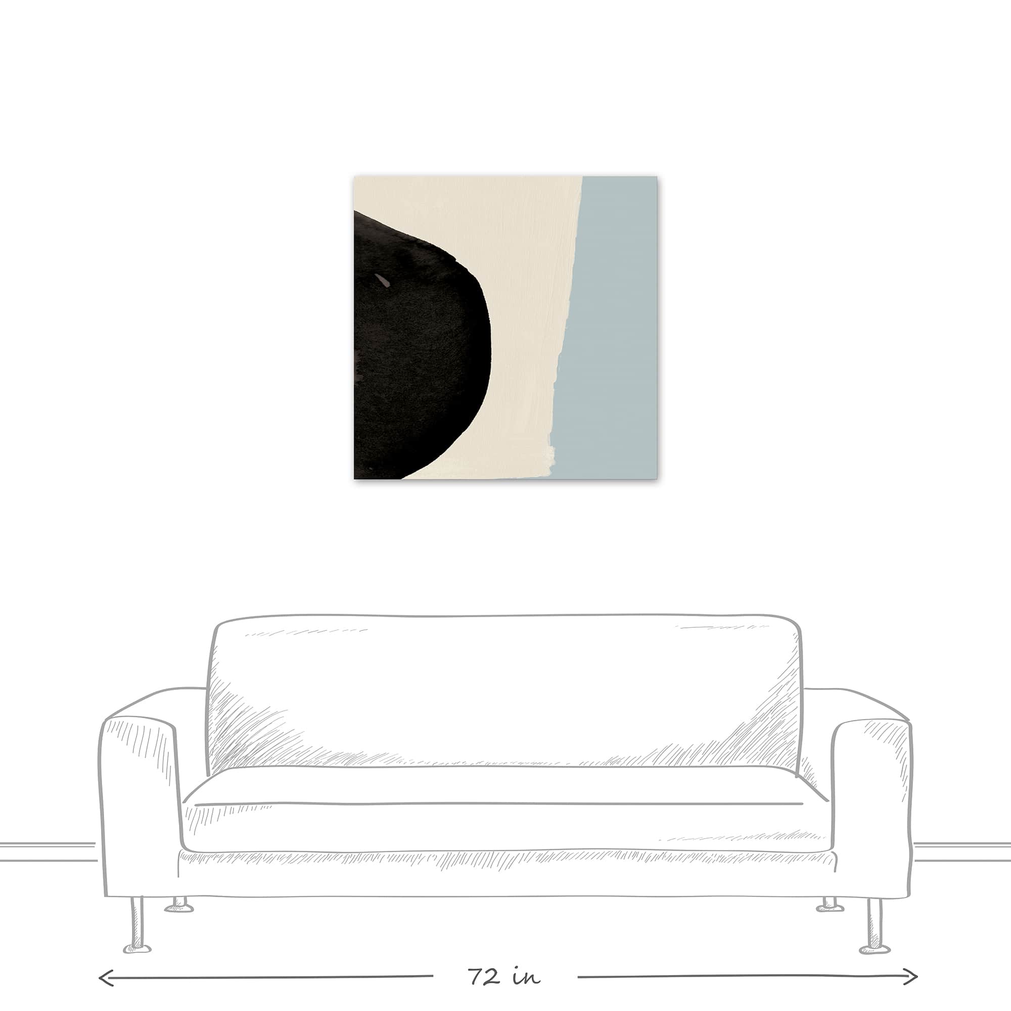 Touch Of Blue Abstract 30" x 30" Canvas Wall Art