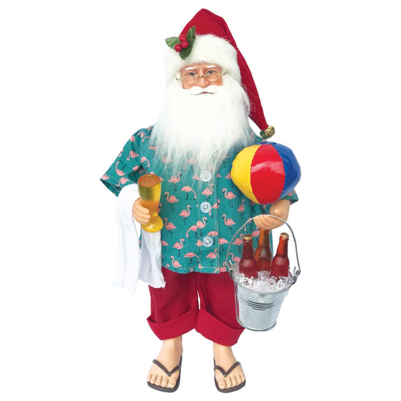 Santa's Workshop 15" Beer At The Beach Claus