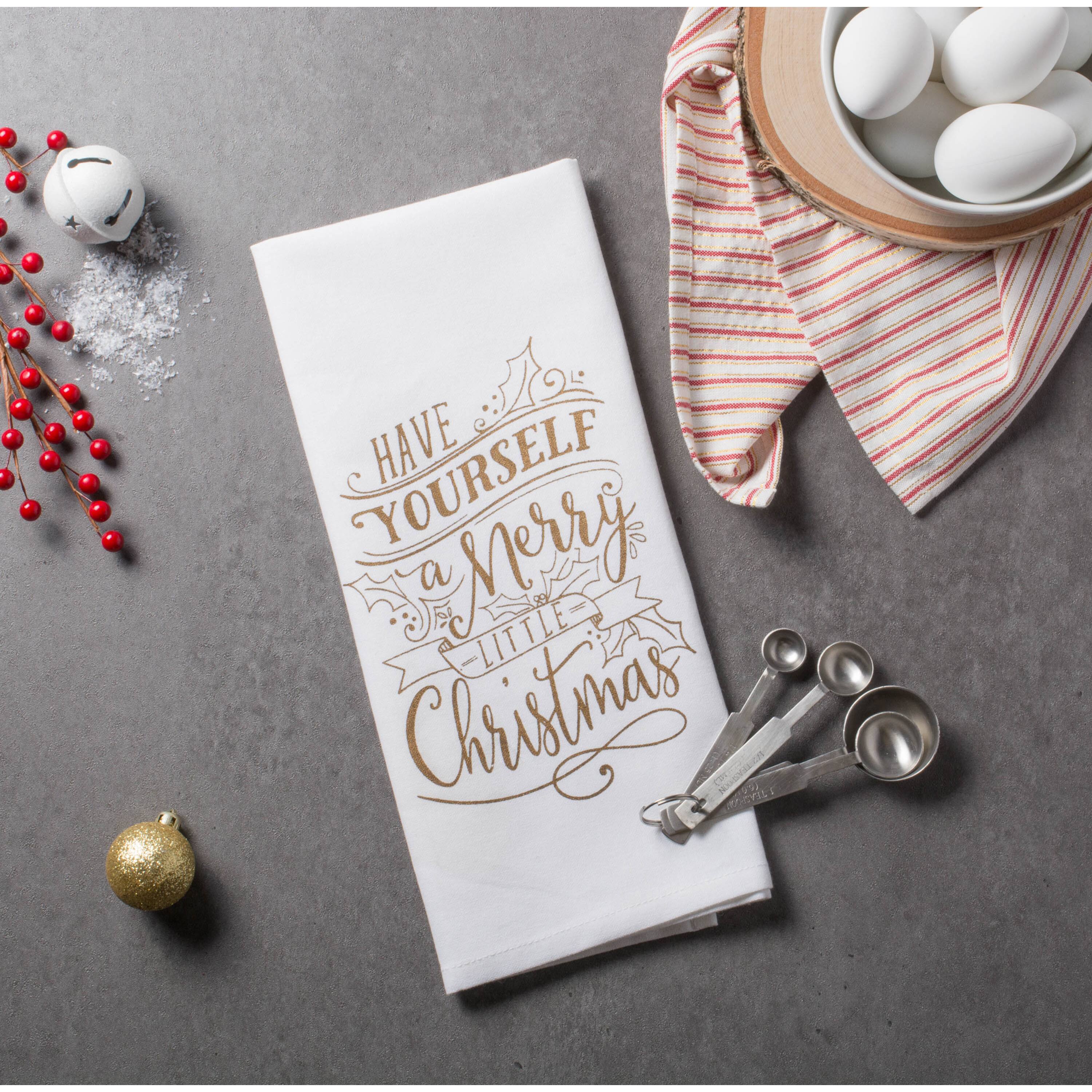 DII® Assorted Merry Little Christmas Dishtowel Set