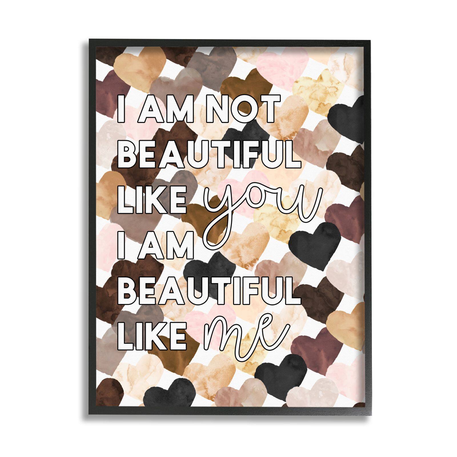 Stupell Industries Beautiful Like Me Framed Wall Art
