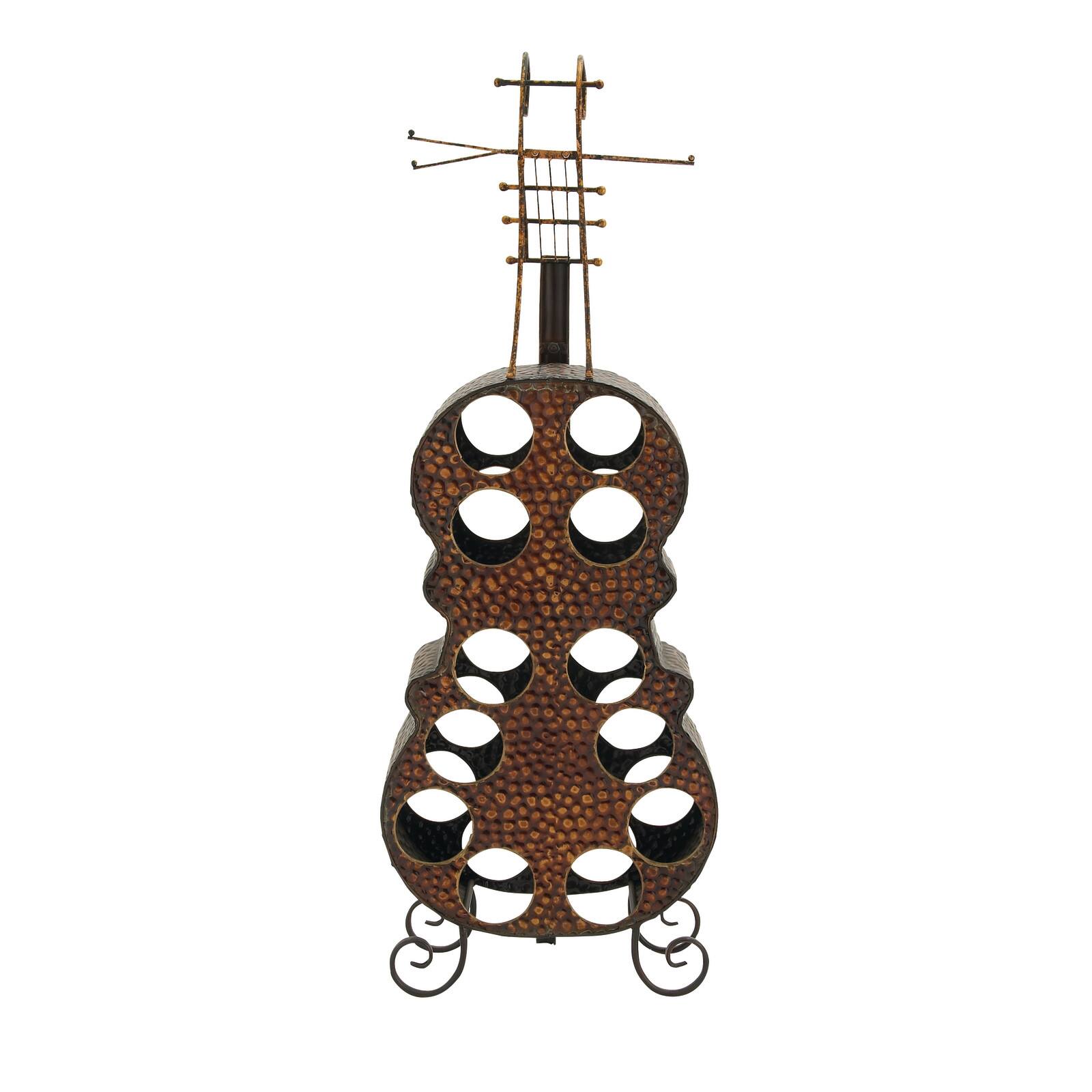 47" Brass Metal Traditional Wine Holder Rack