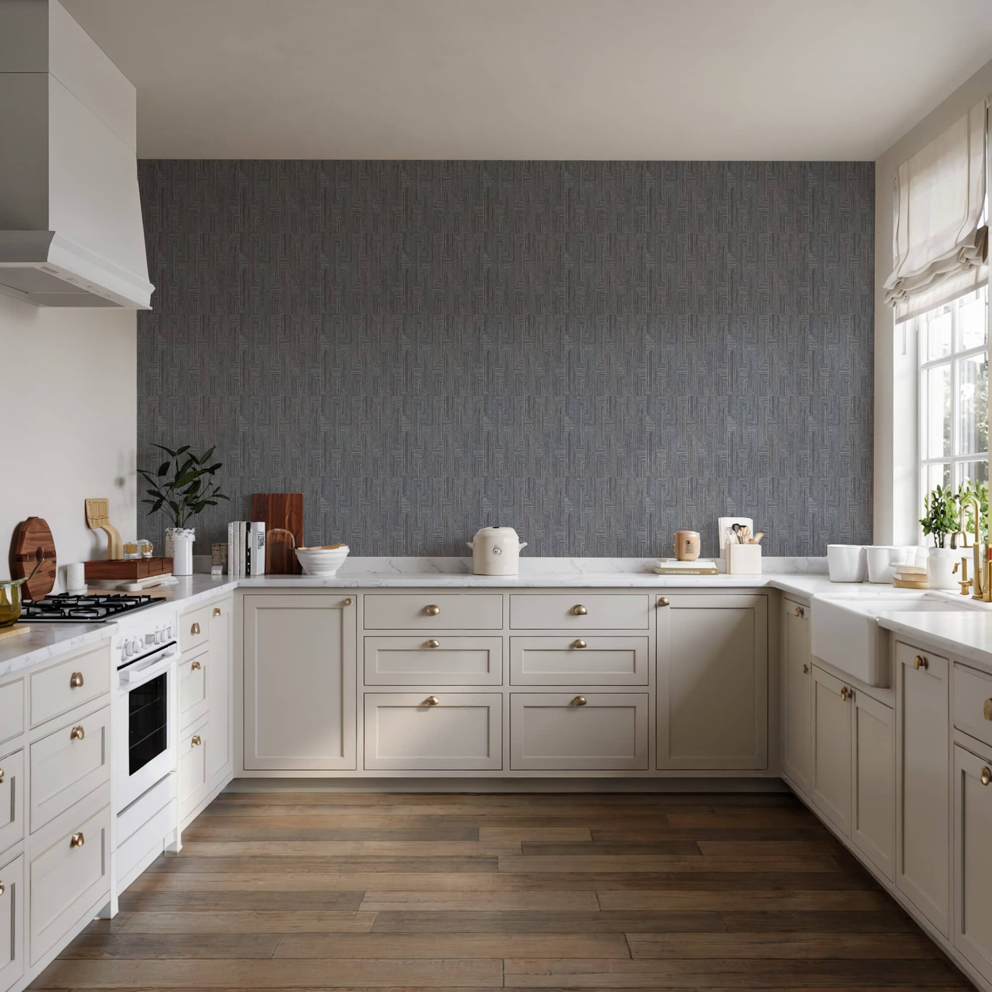 Designs Direct Threadline Geo Stitch Wallpaper