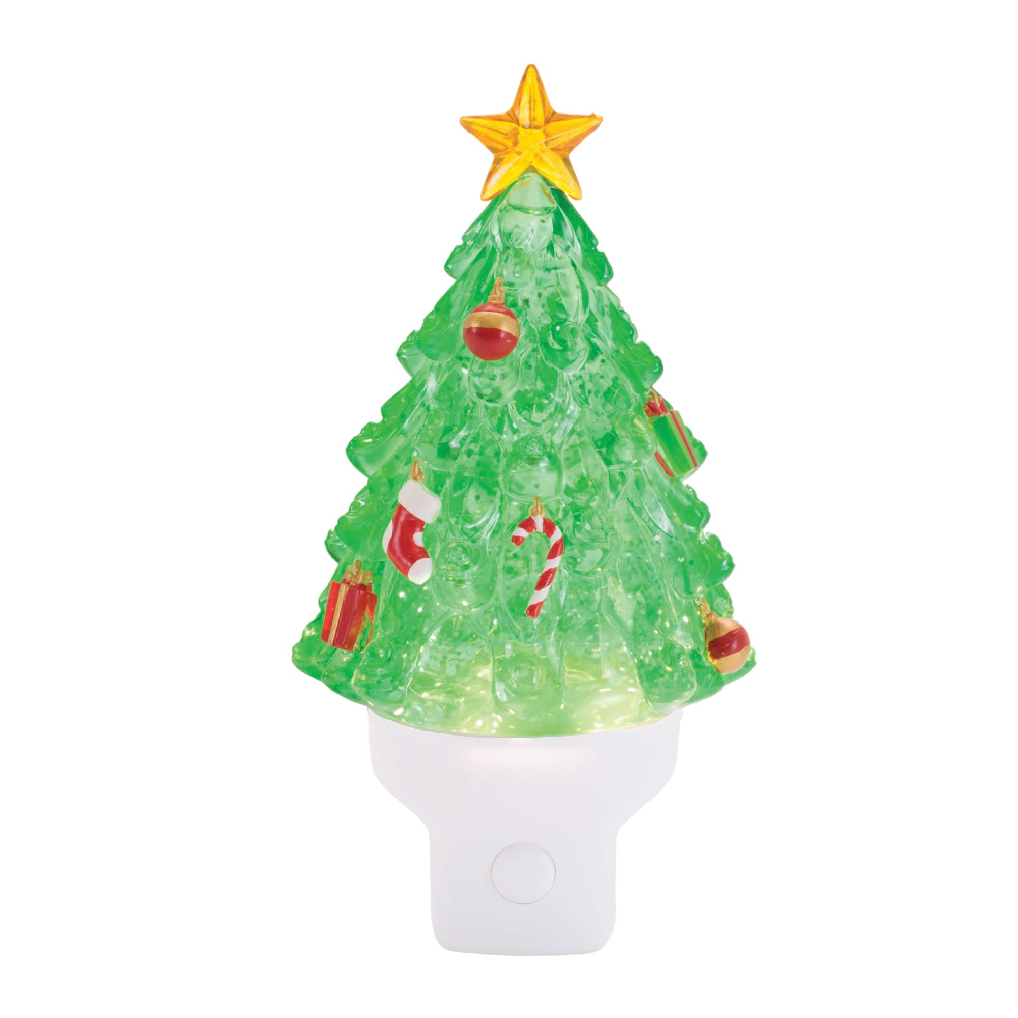 Melrose 6.75" Christmas Tree Snow Globe Night Light Décor