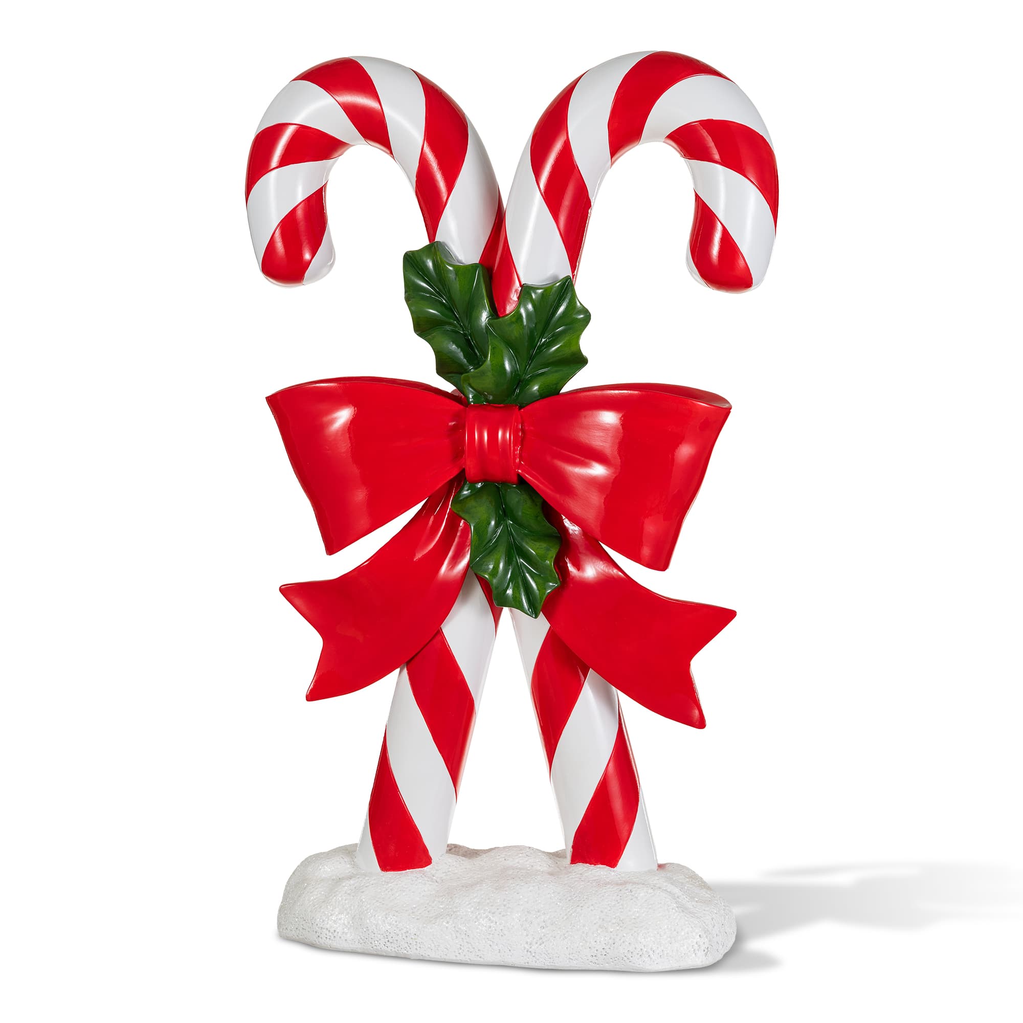 Glitzhome® 24" Christmas Polyresin Candy Cane Porch Decor