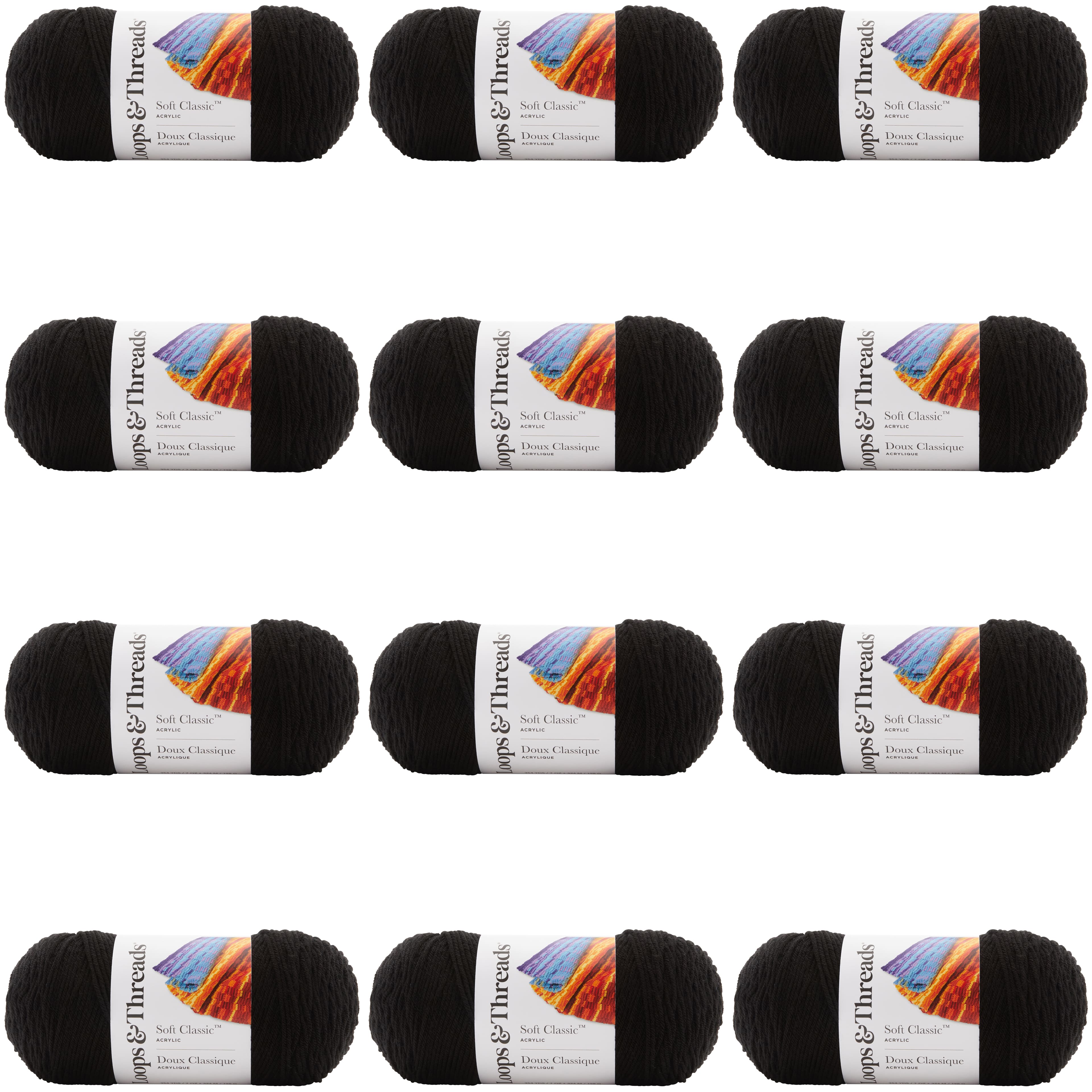 12 Pack: Soft Classic™ Solid Yarn by Loops & Threads®