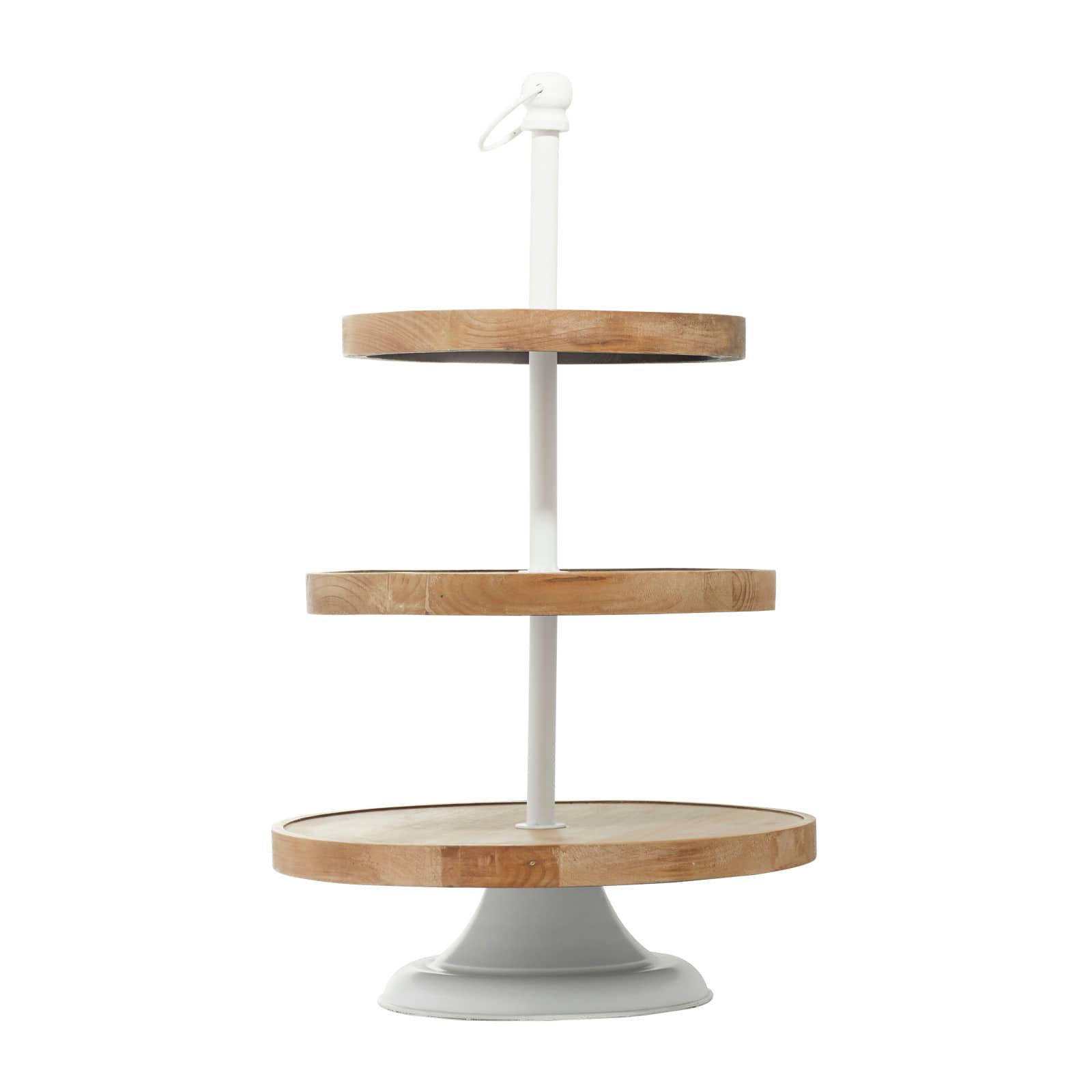 Brown Wood Farmhouse Tiered Server, 16" x 29"