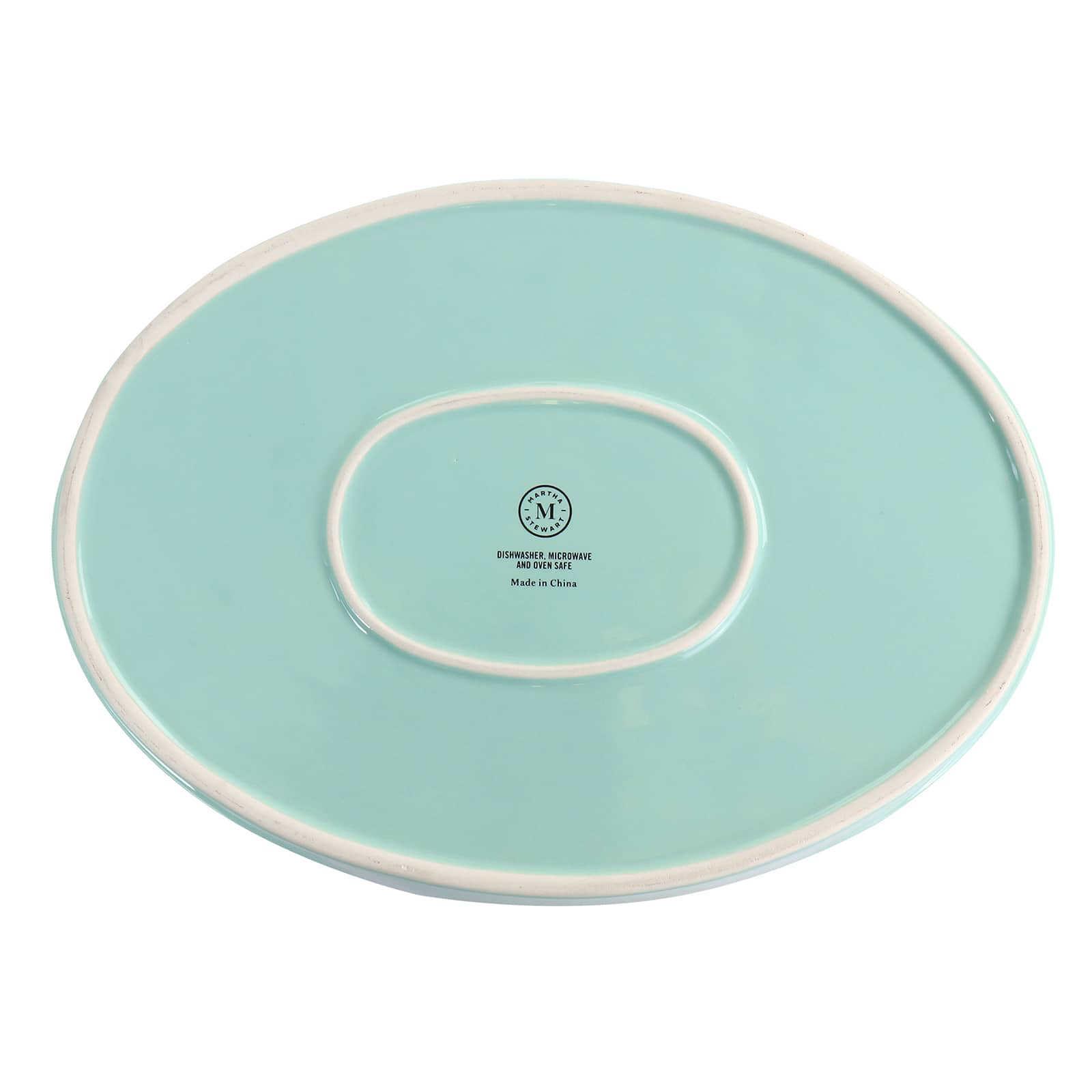 Martha Stewart 13" Mint Ceramic Oval Baker
