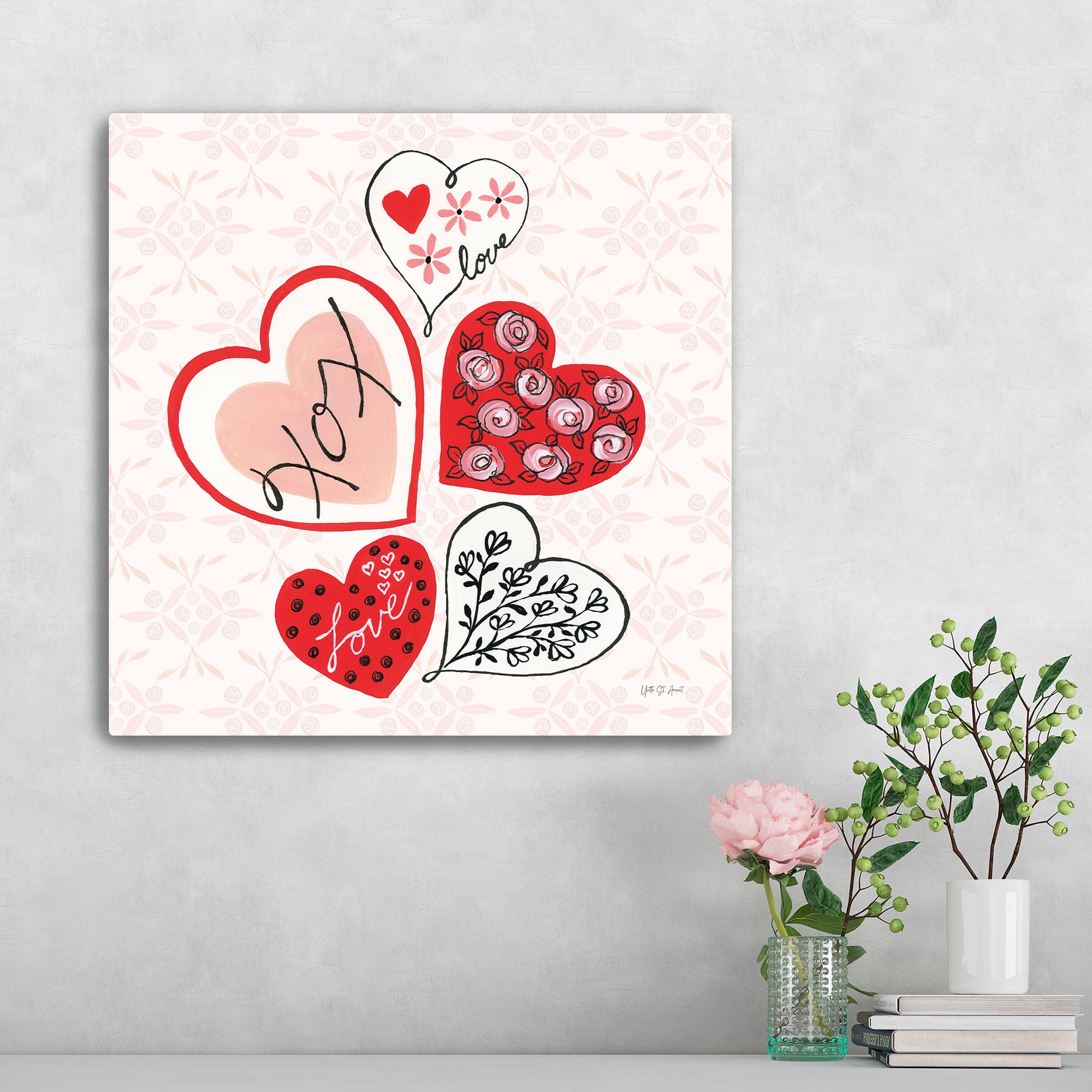 Love Hearts Canvas Giclée Art