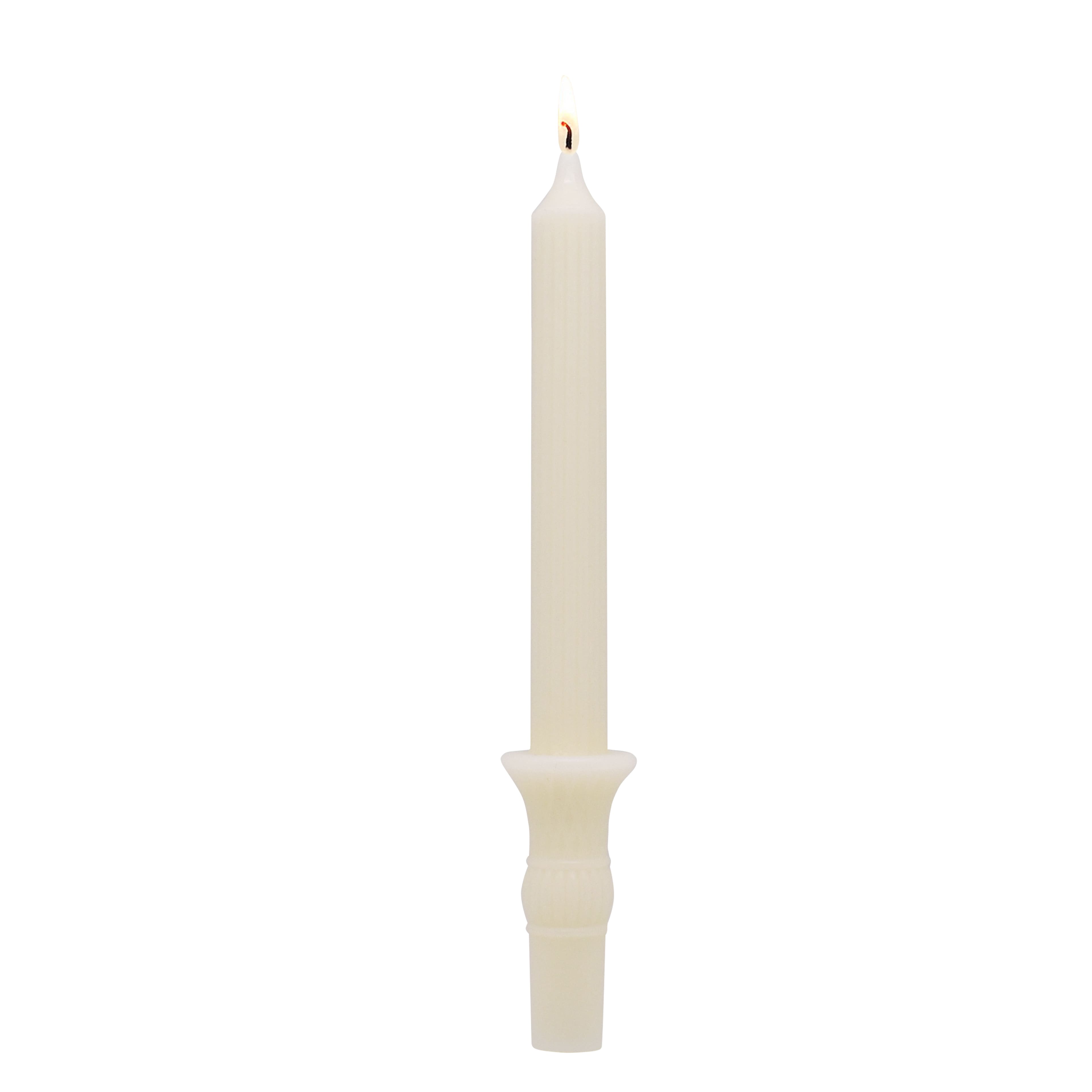 10" Ivory Twist Unscented Taper Candle by Ashland®