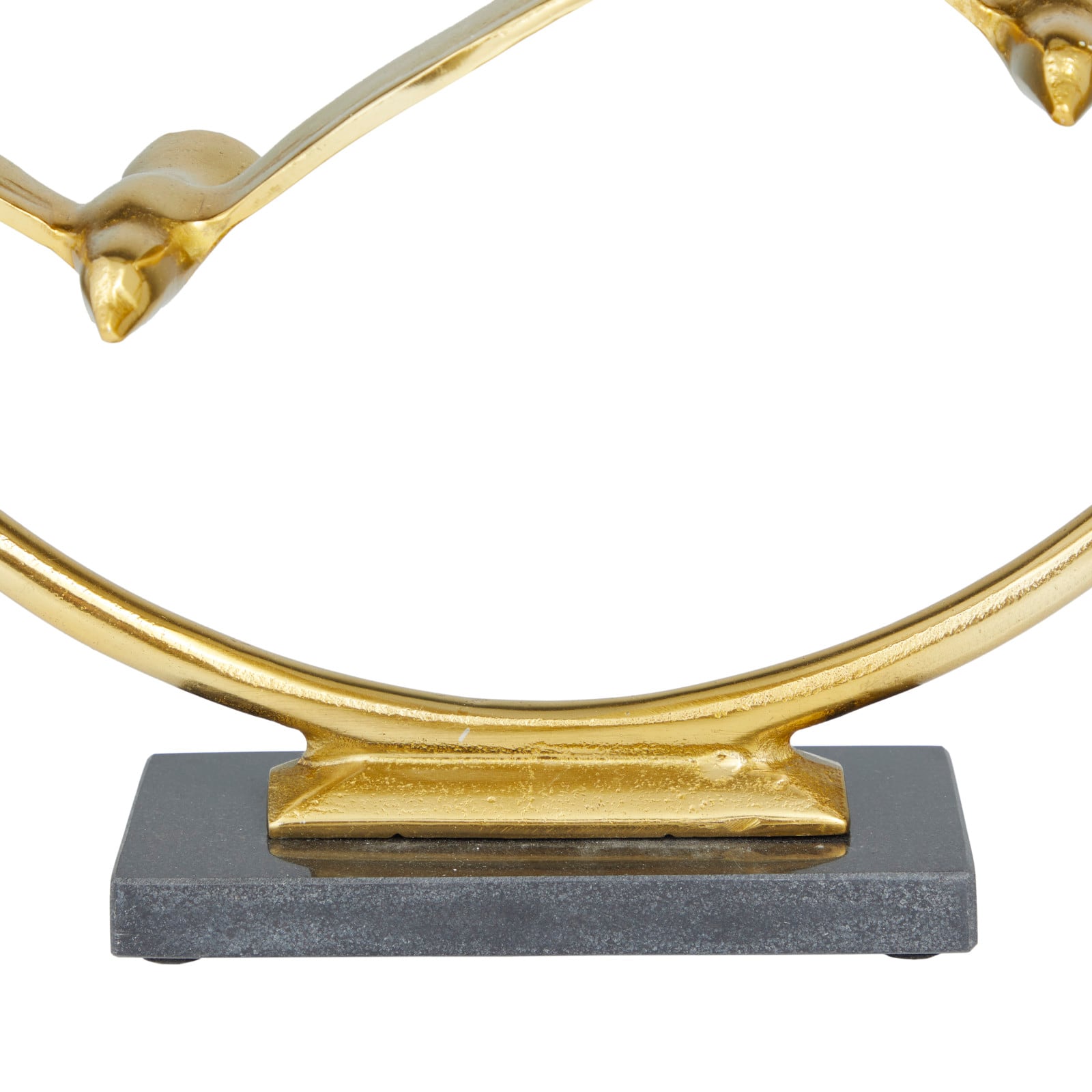 Gold Aluminum Contemporary Sculpture, 17" x 18" x 5"