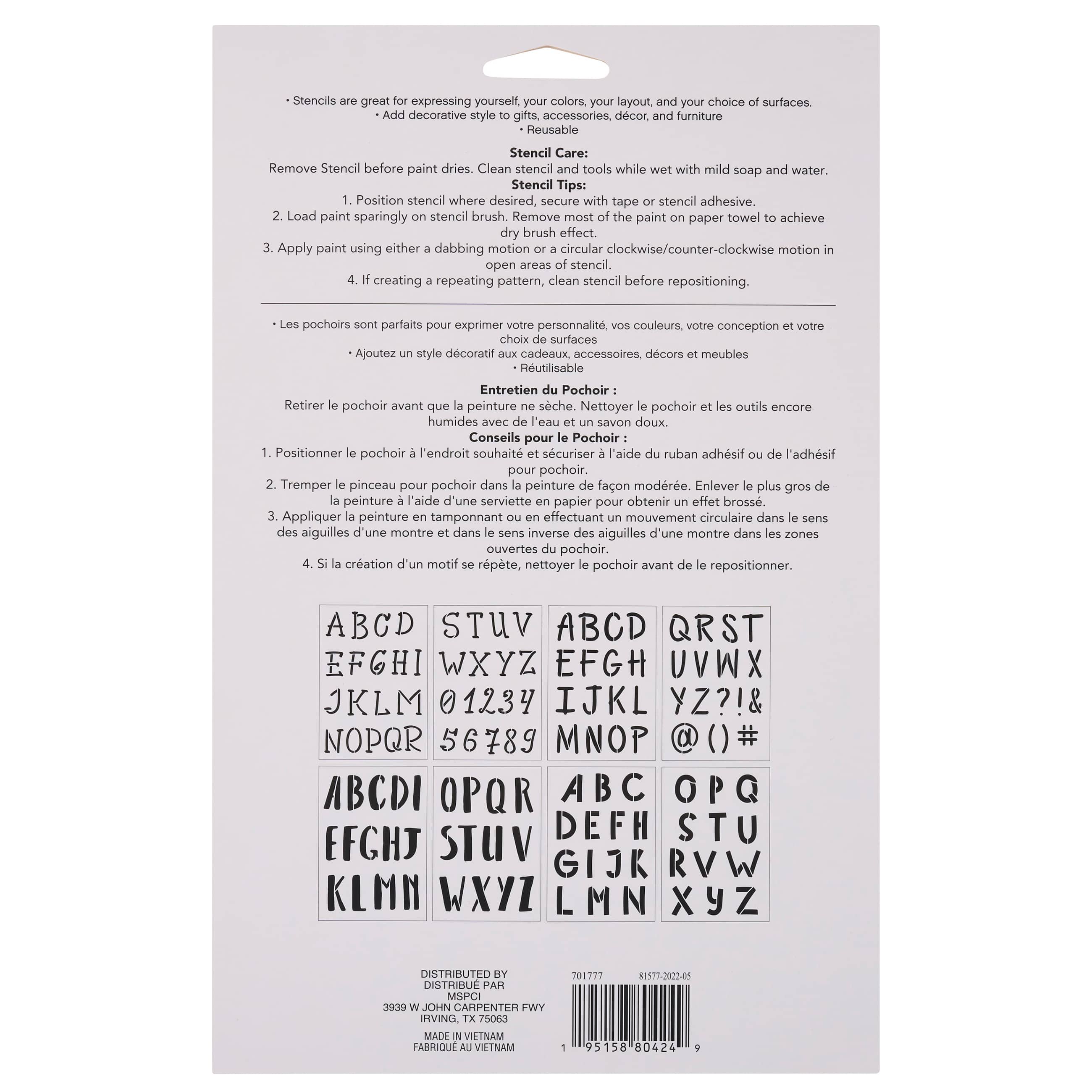 6 Pack: Alphabet Casual Stencils, 7" x 10" by Craft Smart®