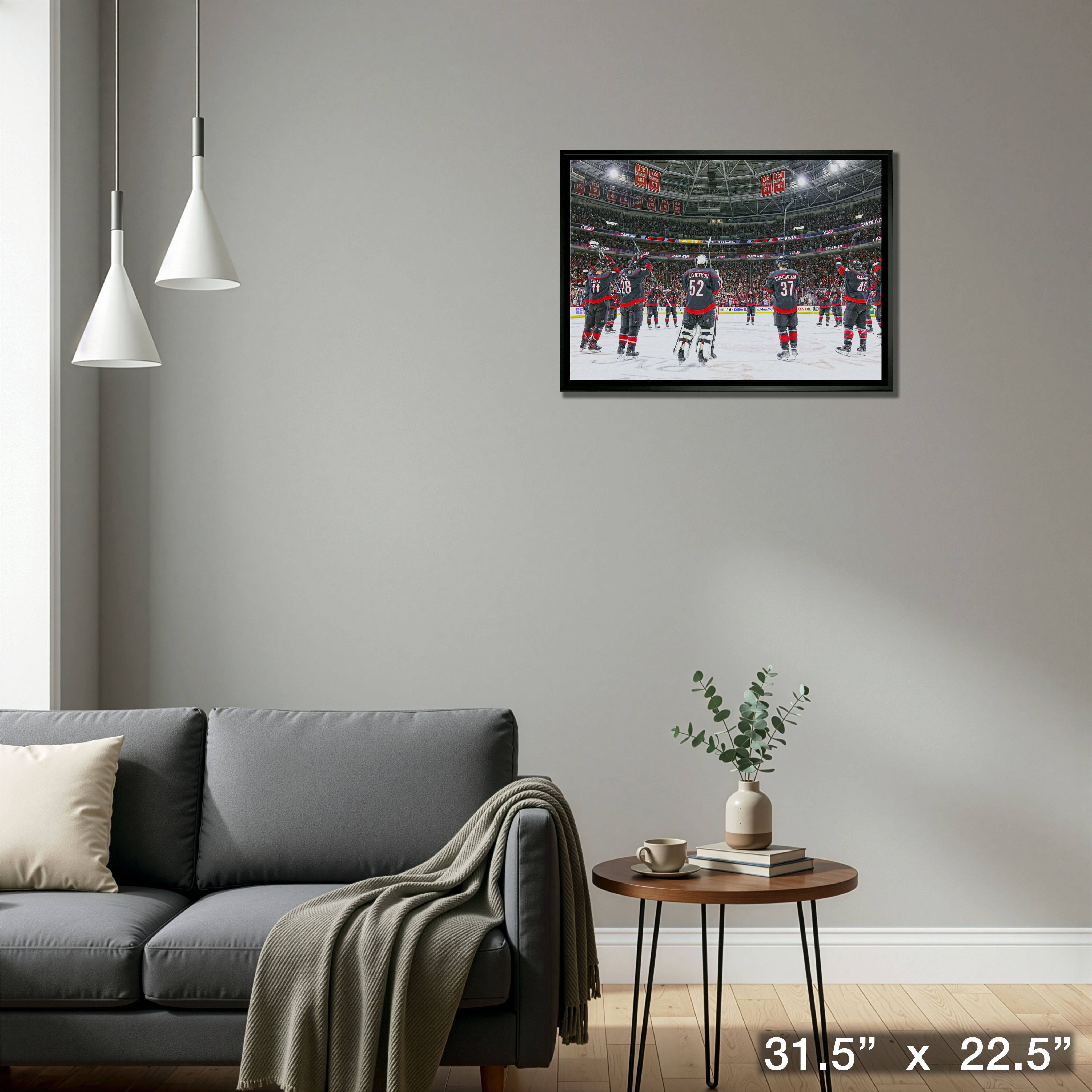 Carolina Hurricanes Framed 20" x 29" CelebrationCanvas 31.5" x 22.5"