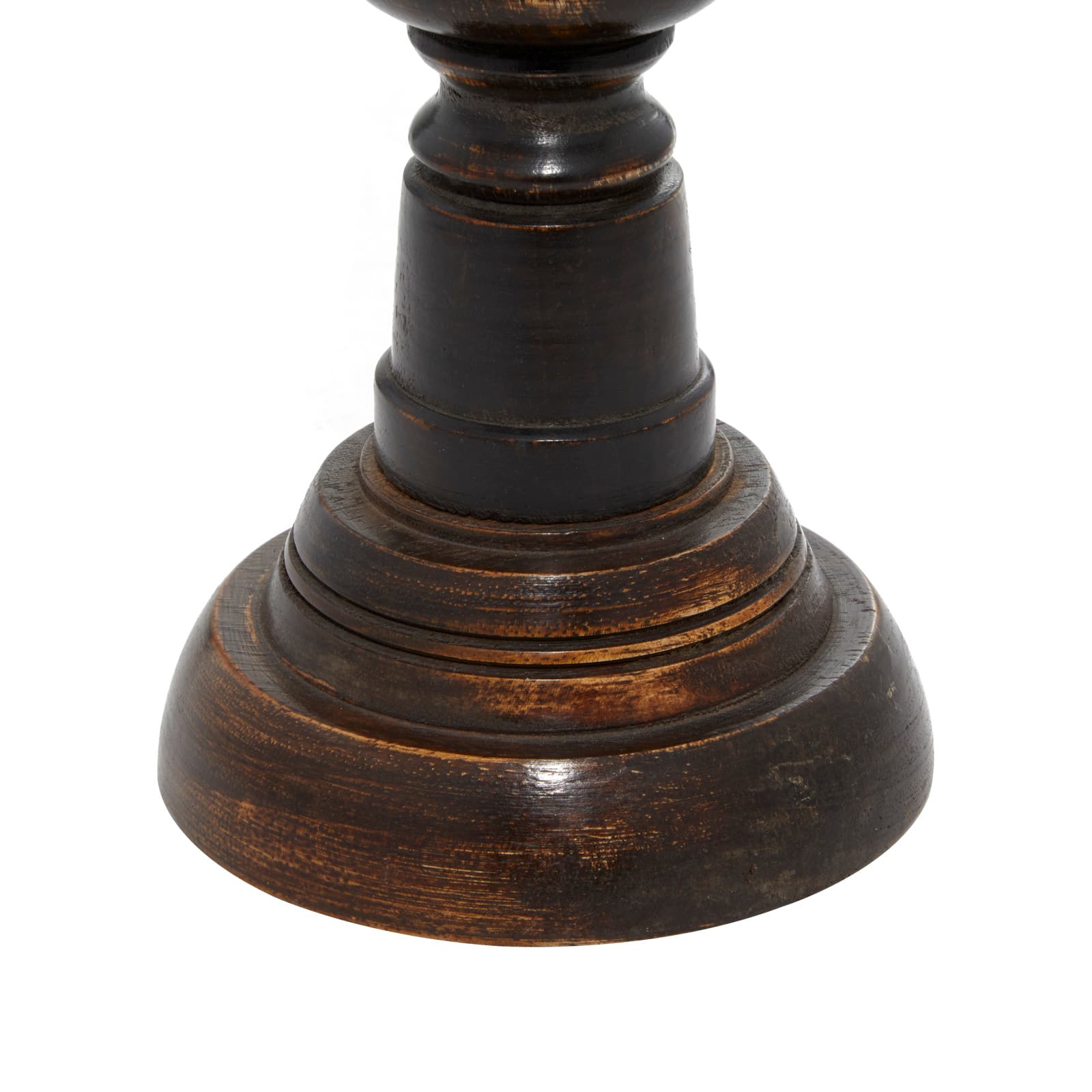 Black Mango Wood Farmhouse Candle Holder Set, 3ct.