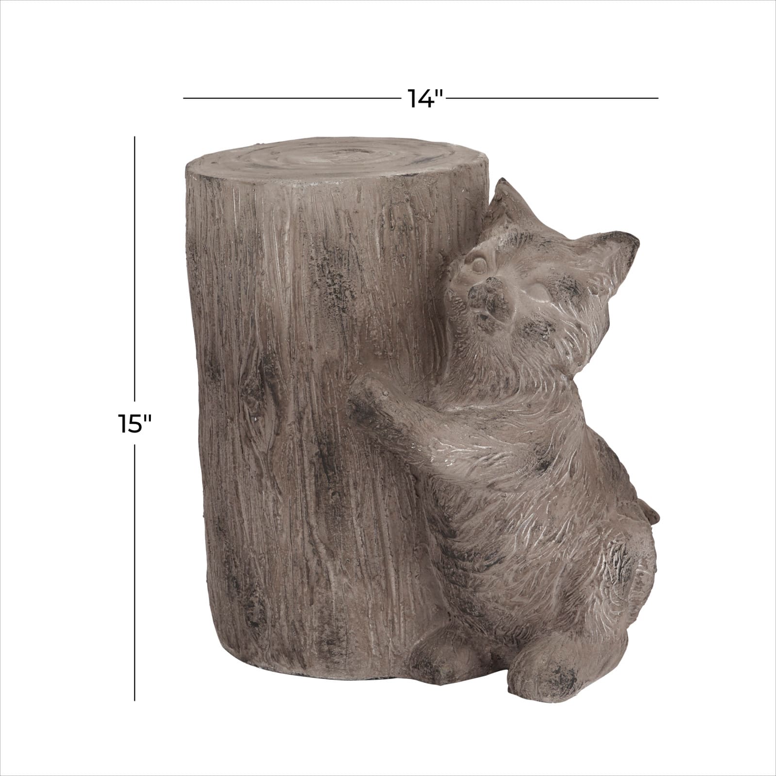 Brown MGO Modern Farmhouse Garden Sculpture, 15" x 14" x 10"
