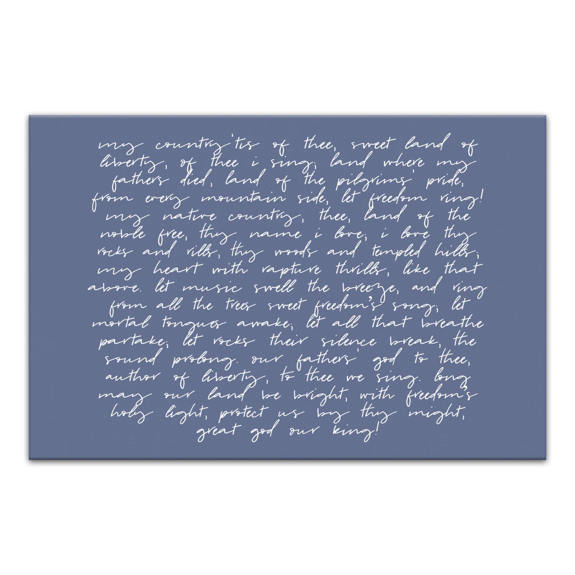 My Country Tis of Thee Canvas Wall Art