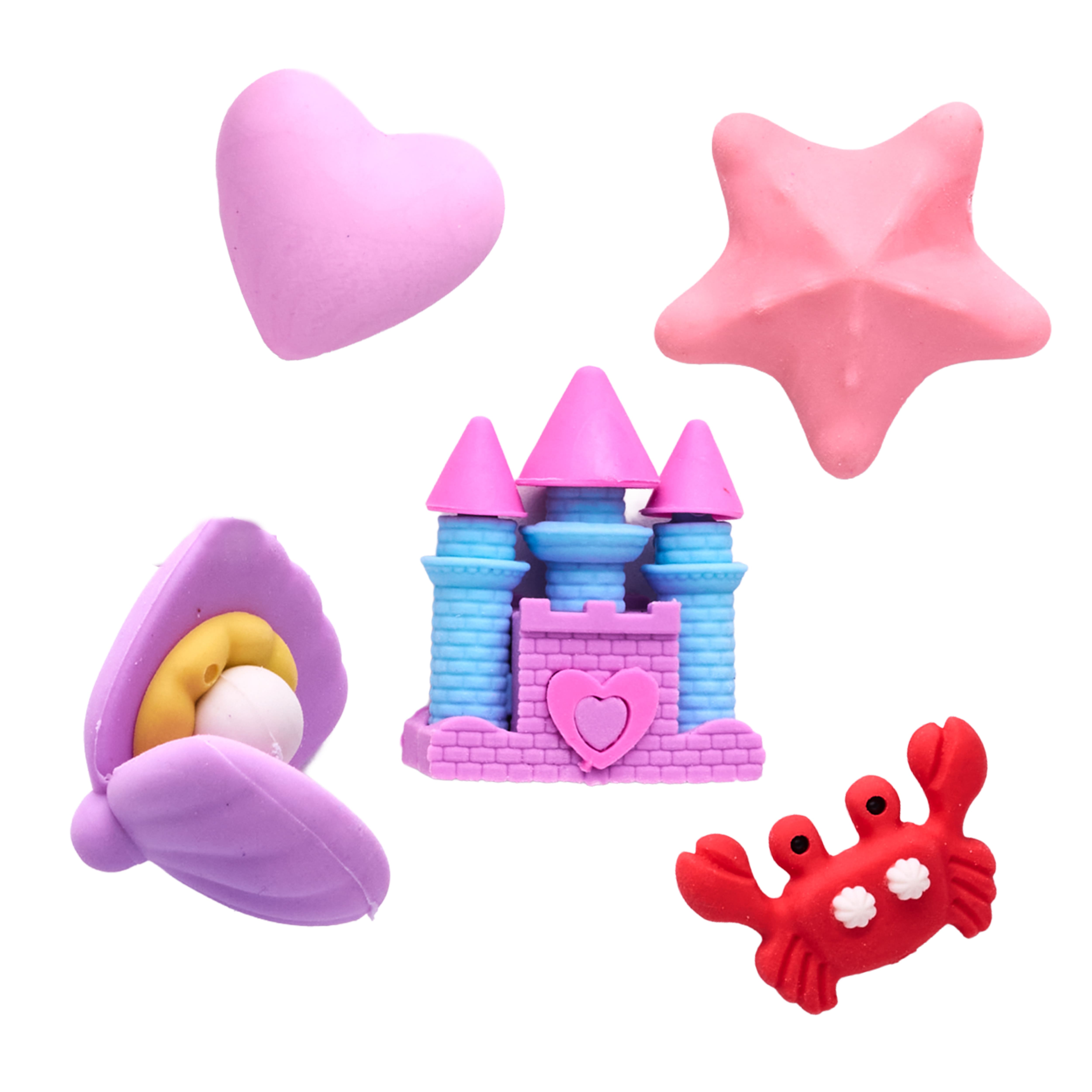 Faber-Castell® Desk Pets Mermaid Eraser Set