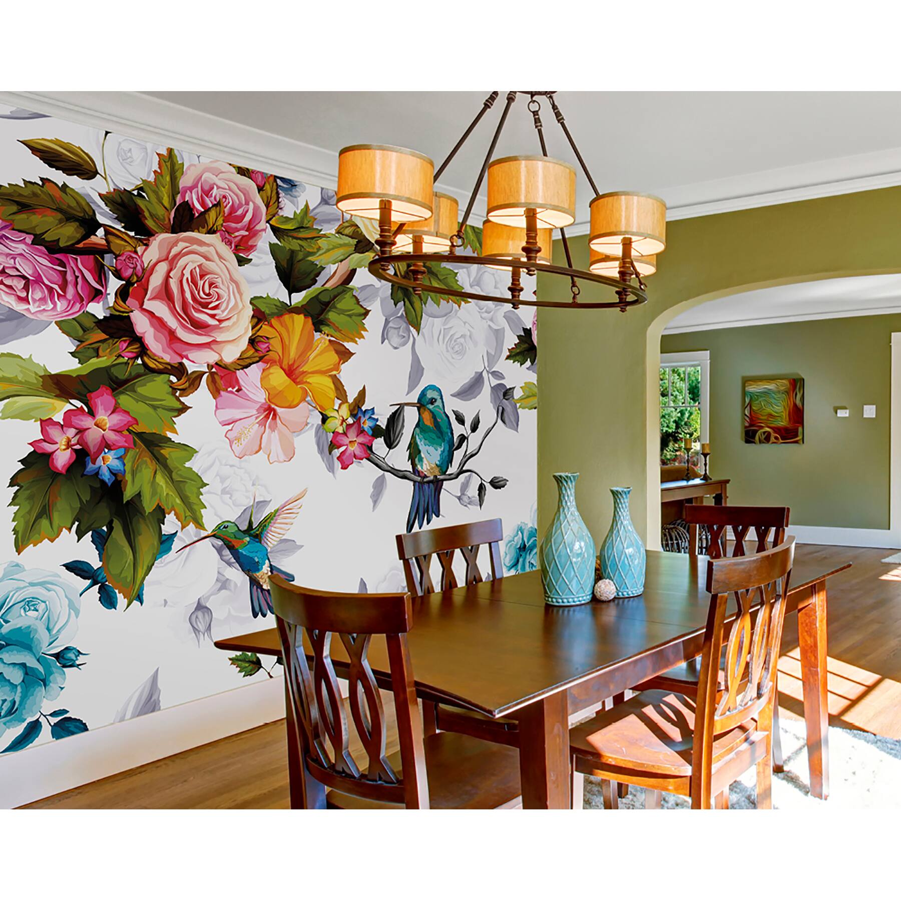 ohpopsi Hummingbird Garden Wall Mural