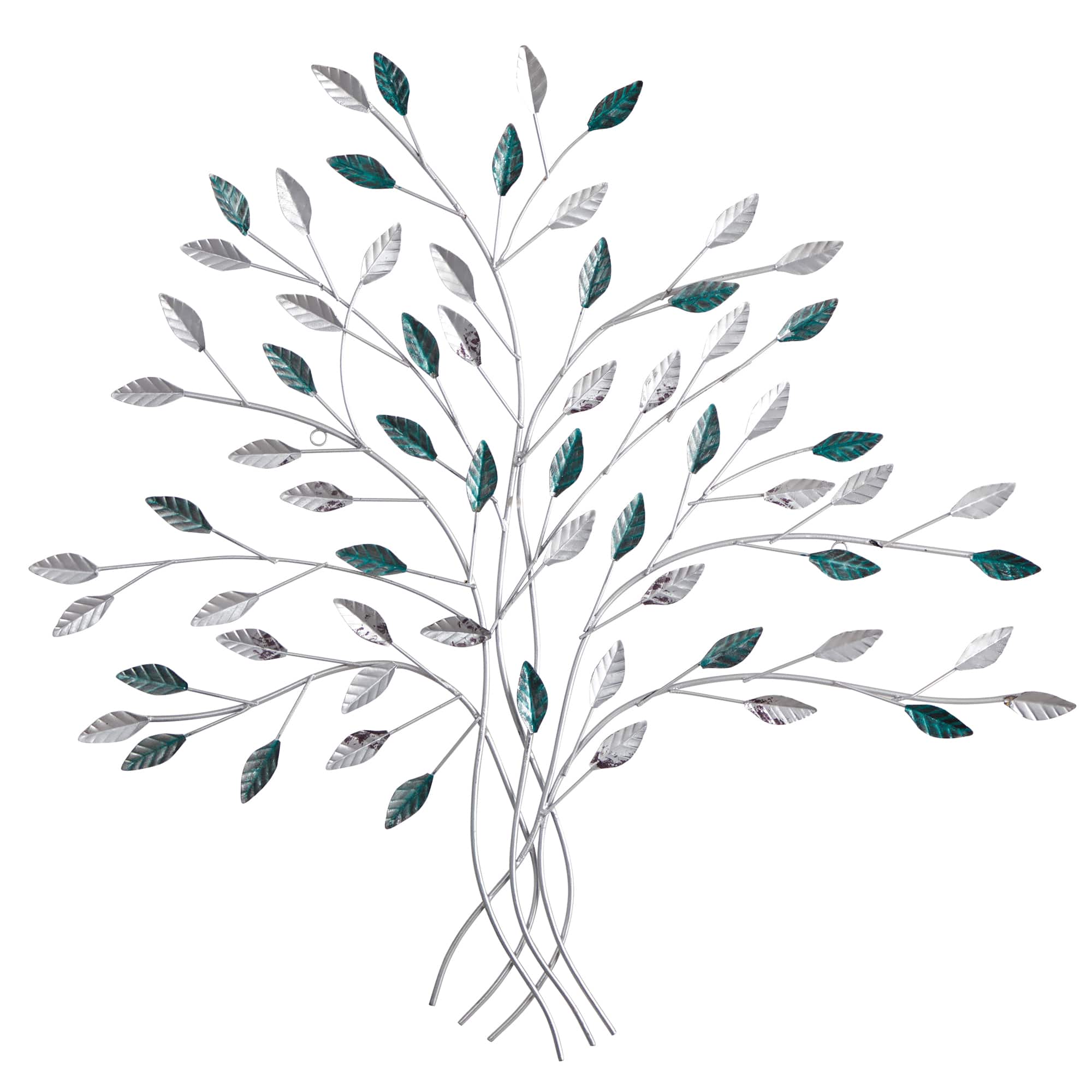 30" x 30" Hand-Painted Metal Tree of Life Wall Art Decor